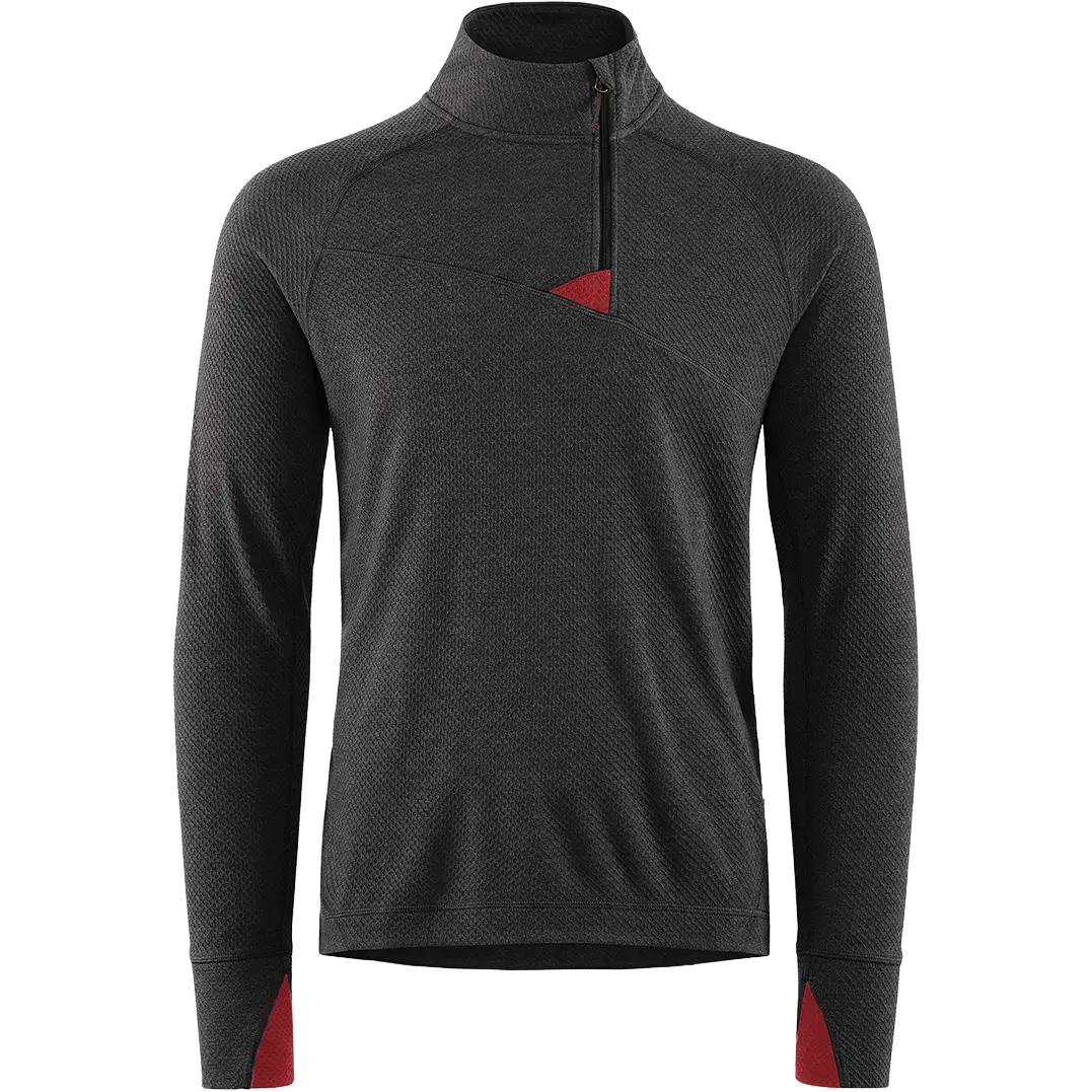 Klättermusen Huge Half Zip Fleece Men - Raven/Burnt Russet - L - Fleecetrøjer