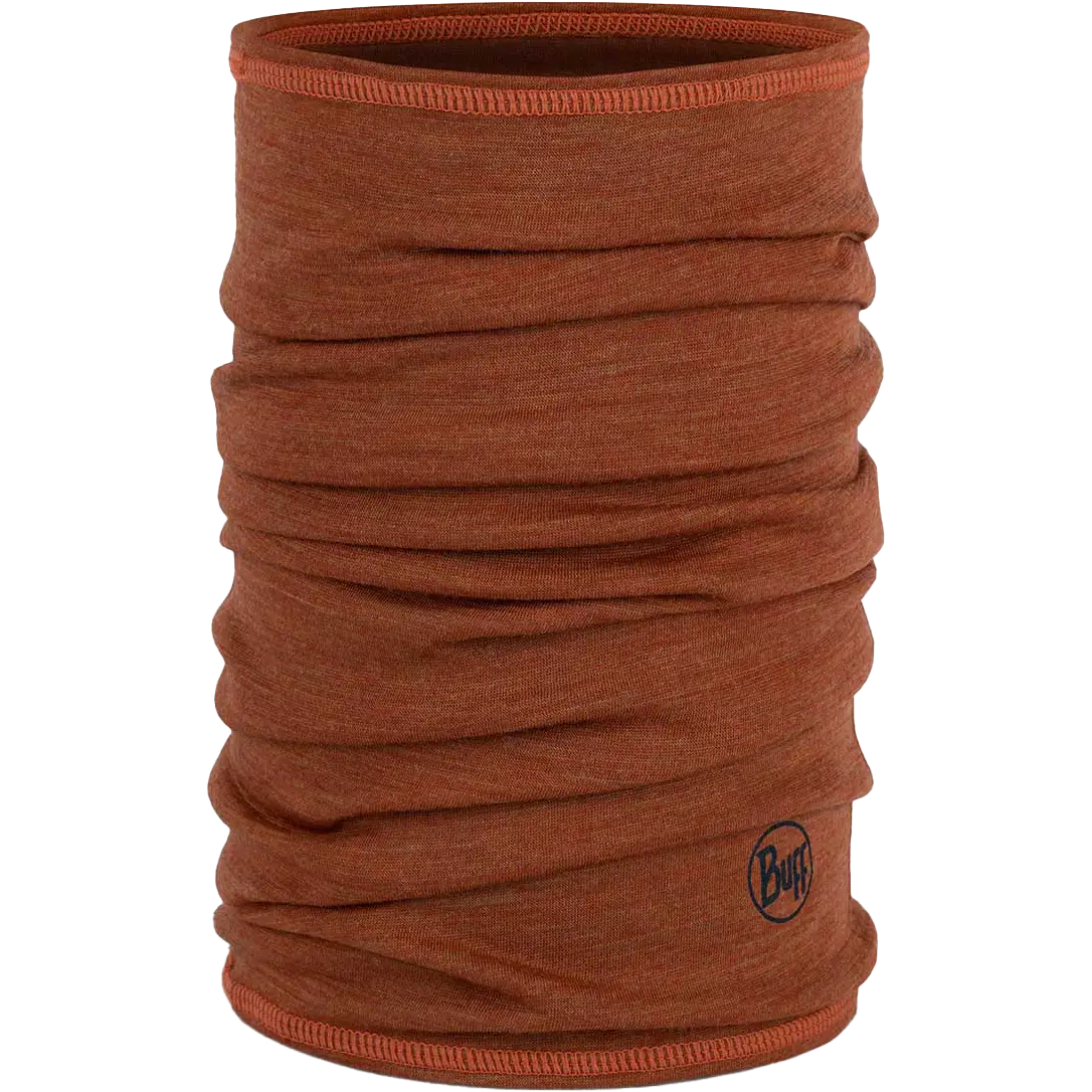 Lightweight Merino Wool Junior Buff halsedisse - Solid Cinnamon - One size - Halsedisser til børn