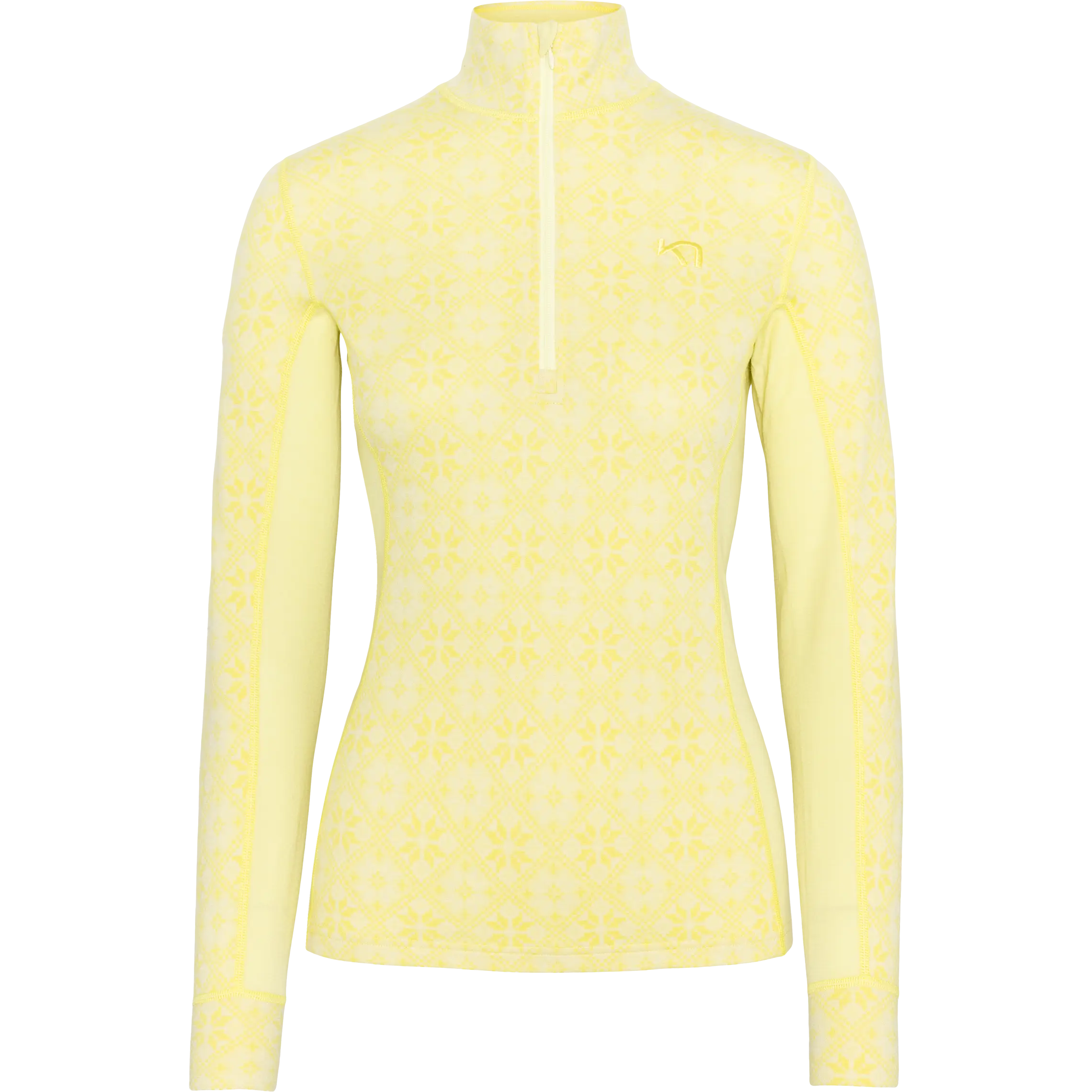 Kari Traa Rose H/Z Women merino uldundertrøje - Mellow Yellow - XL - Uldundertøj