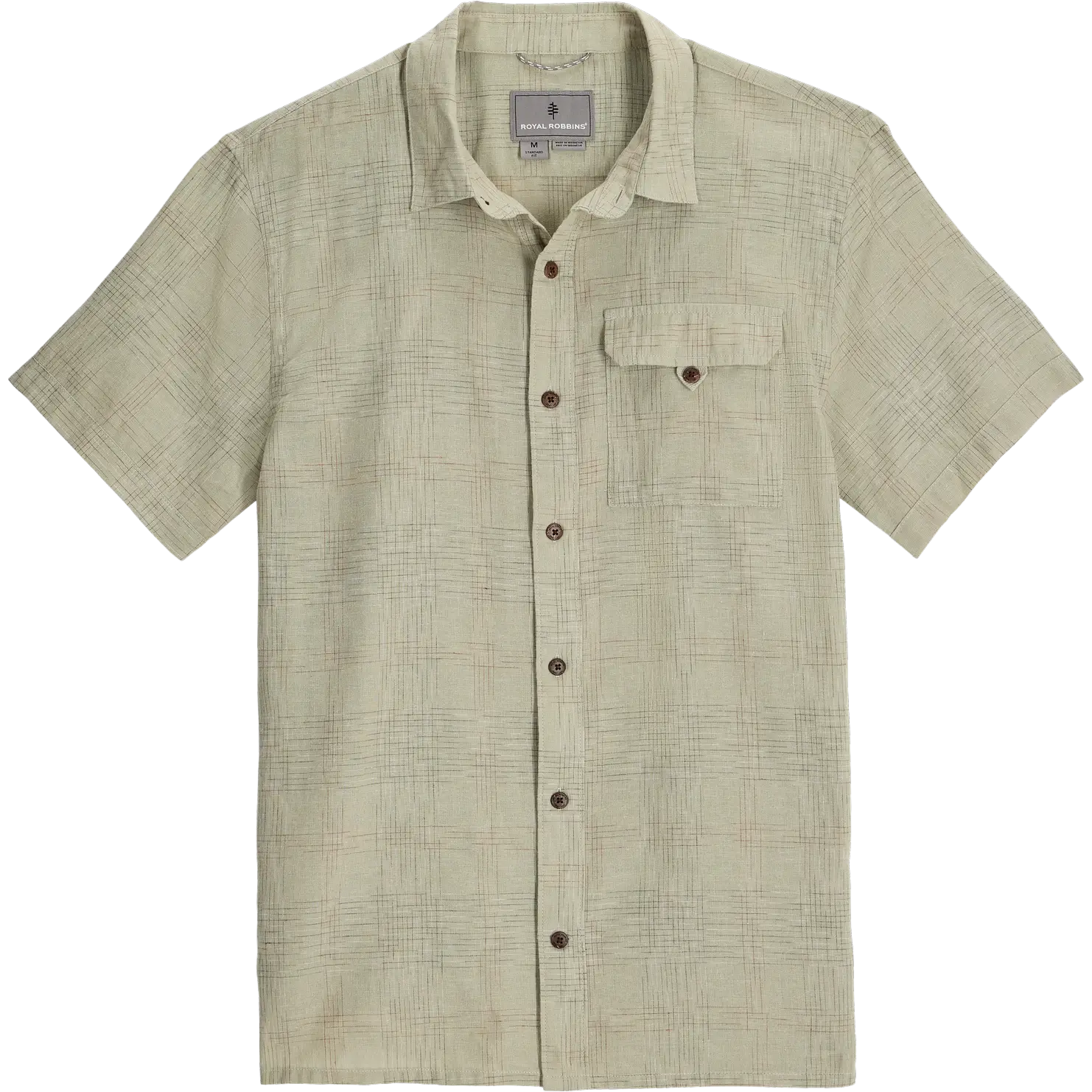 Royal Robbins Hempline Spaced S/S Men herreskjorte - Elm - Kortærmet skjorter