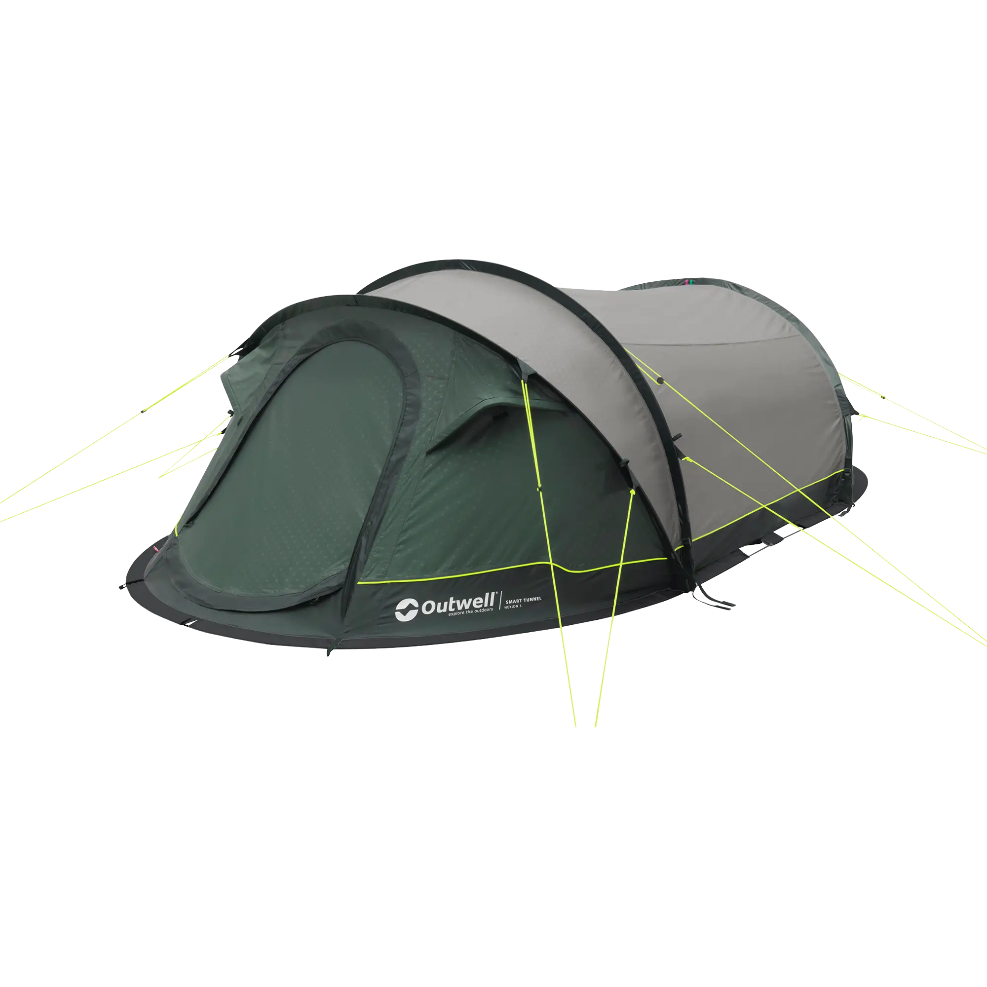 Outwell Nexion 3 Forest telt 3 prs. - Forest & Grey - One size - 4 personers telte
