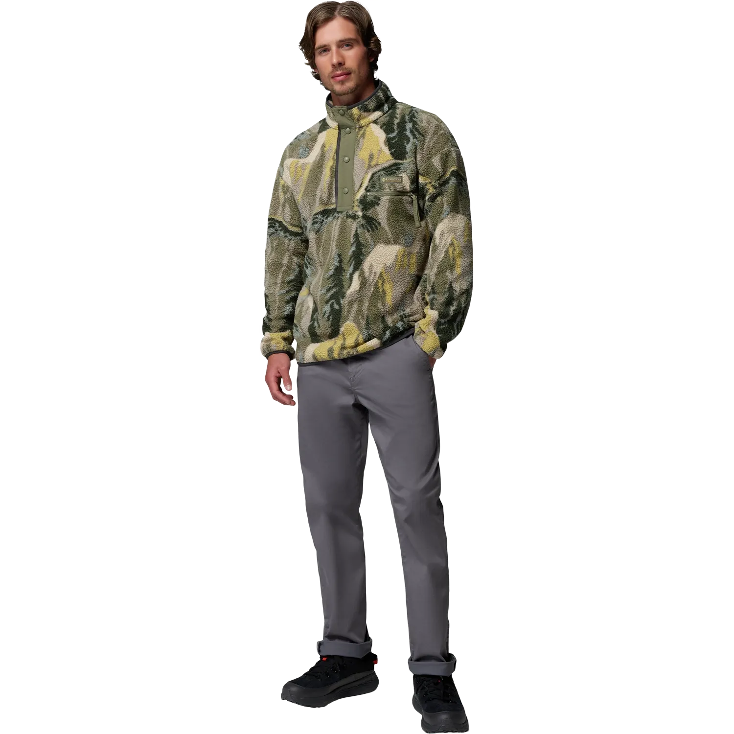 Helvetia II Printed Half Snap Fleece Men