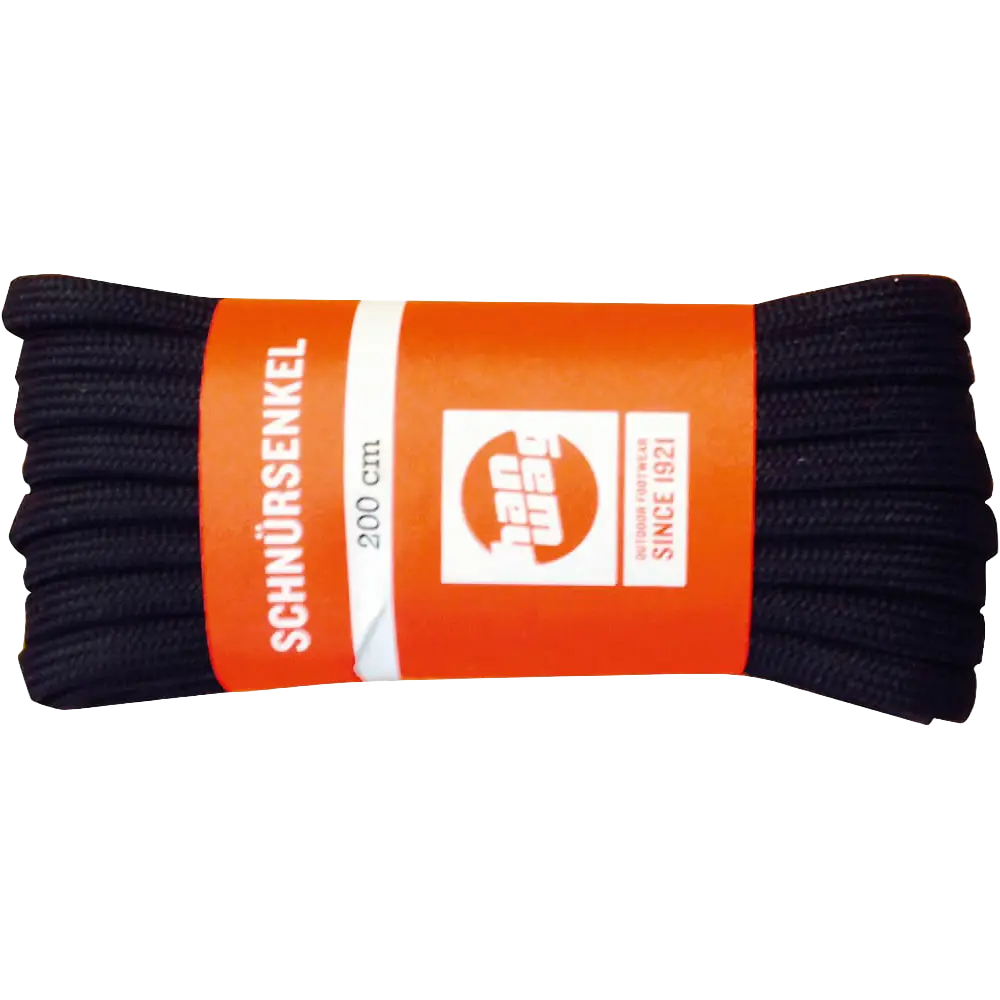 Hanwag Lace snørebånd - BLACK - 200 cm - Vindjakker