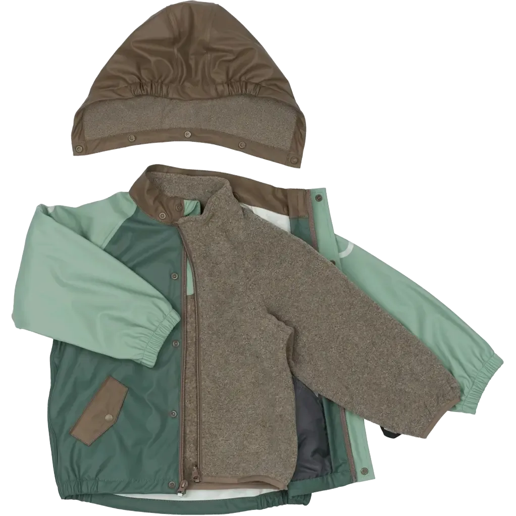 PU Rain Set + Fleece/Suspenders Recycled regnsæt