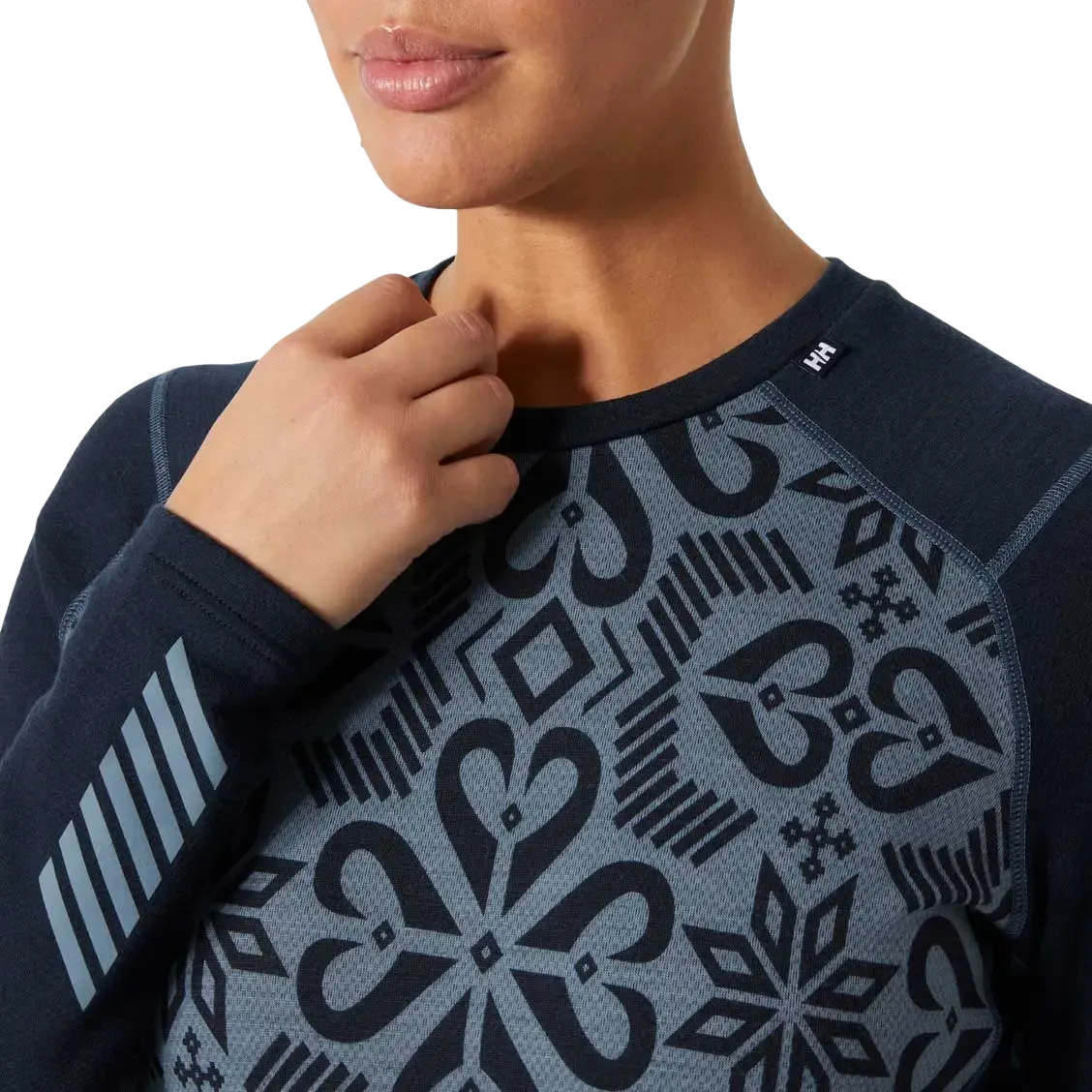 Lifa Merino Midweight Graphic Crew Women underställströja