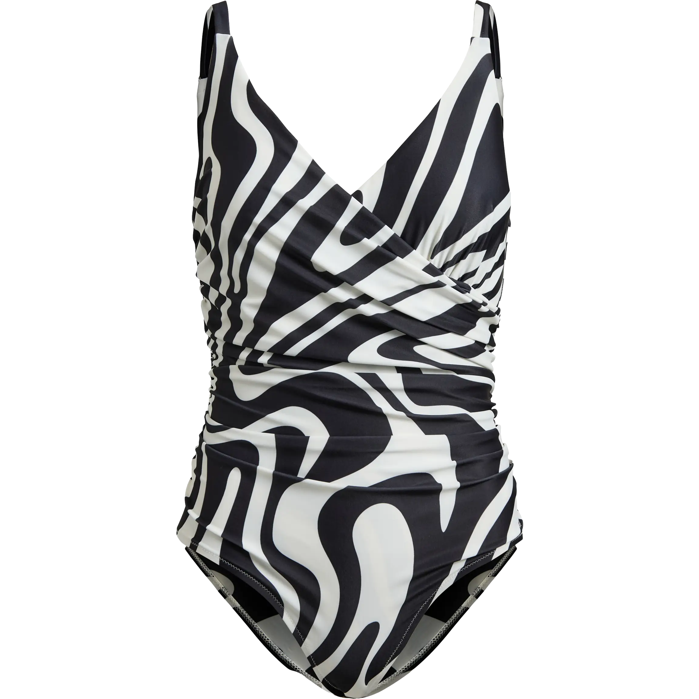 Copenhagen Cartel Medewi draperet badedragt - Zebra Nero - XL
