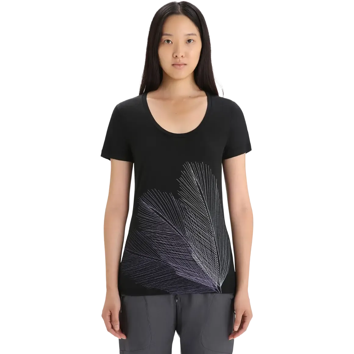 Tech Lite II SS Scoop Tee Plume Women dam-T-shirt