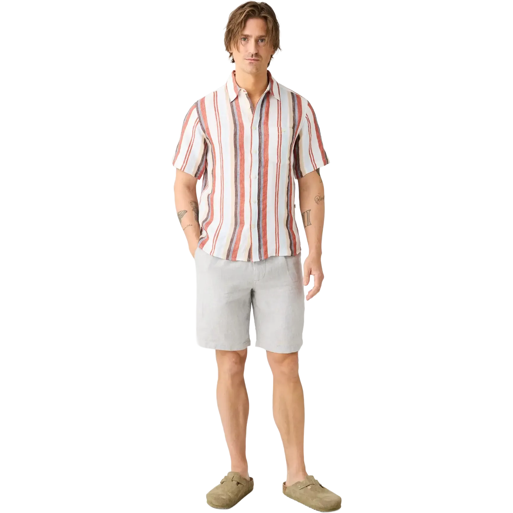 Fig Loose Linen Shorts Men