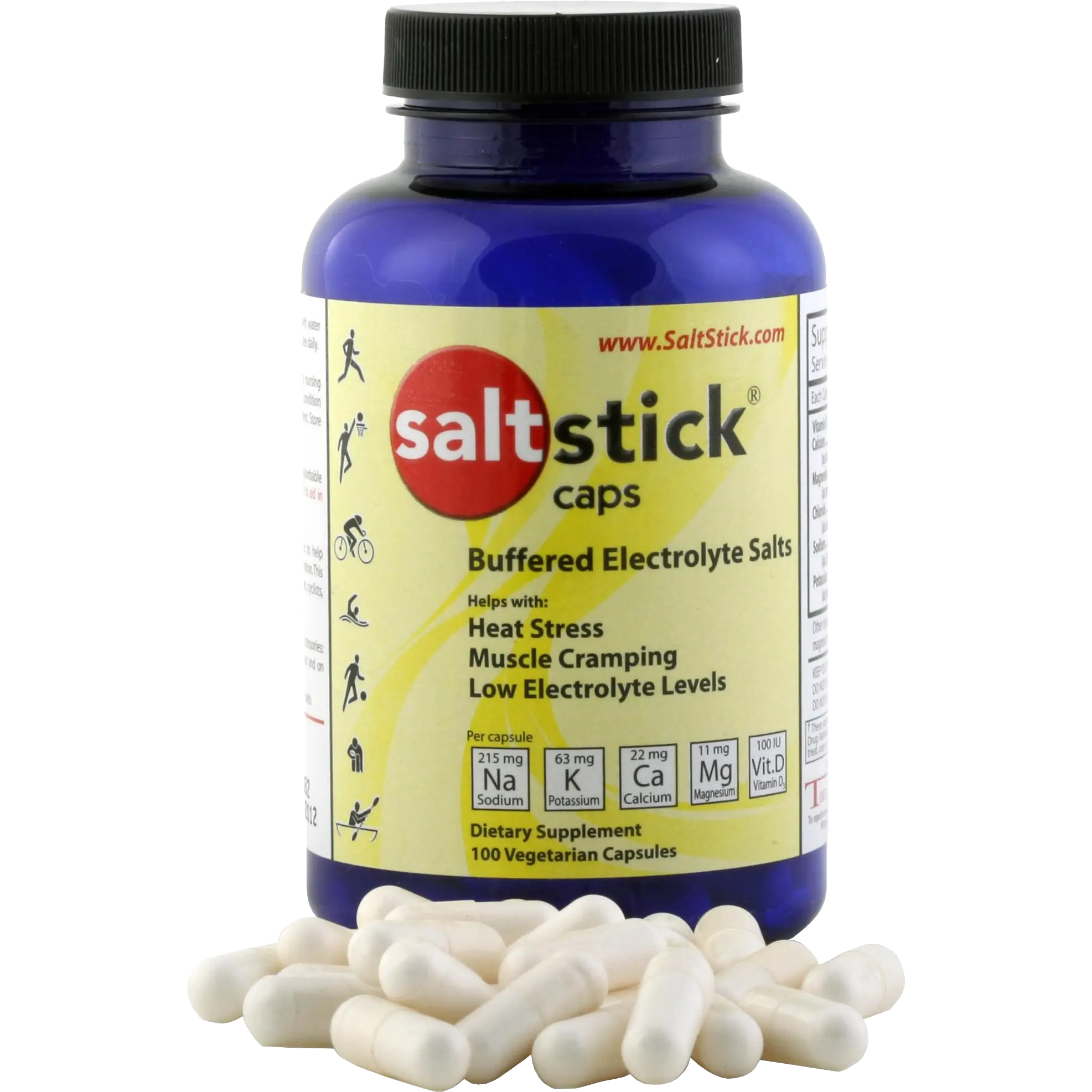 SaltStick Caps - Blå;Gul - One size - Mad og drikke