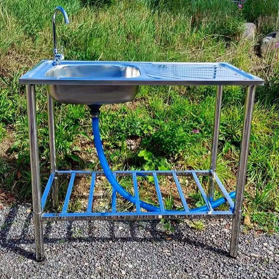 Udekøkken - Stålbord m/Håndvask