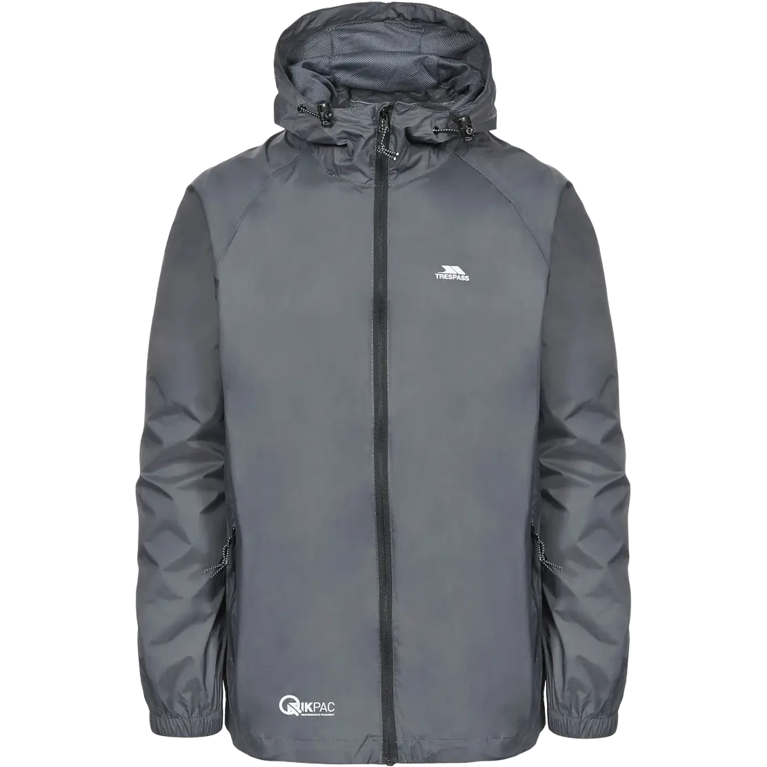 Trespass QIKPAC JACKET herreregnjakke - Flint/Black - 2XL - Regnjakker