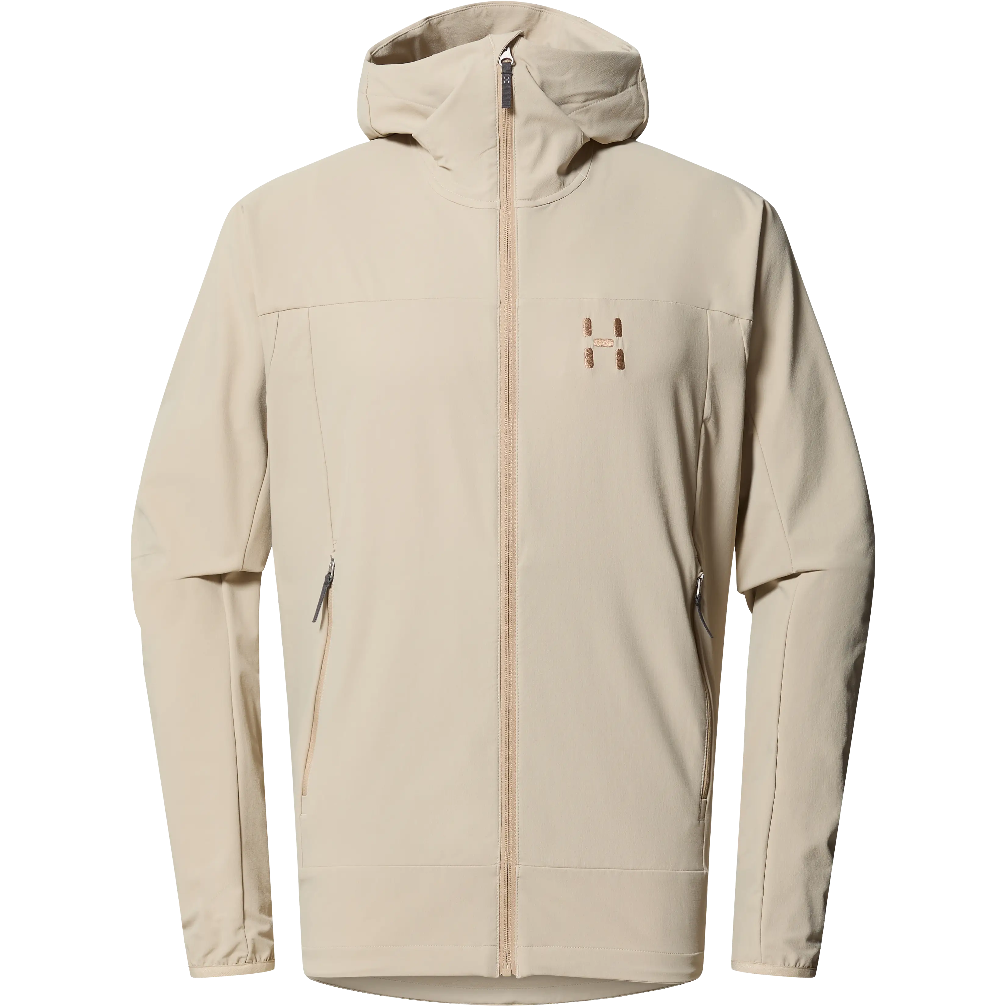 Haglöfs Rosson Softshell Hood Men - Chalk Beige - L - Softshelljakker