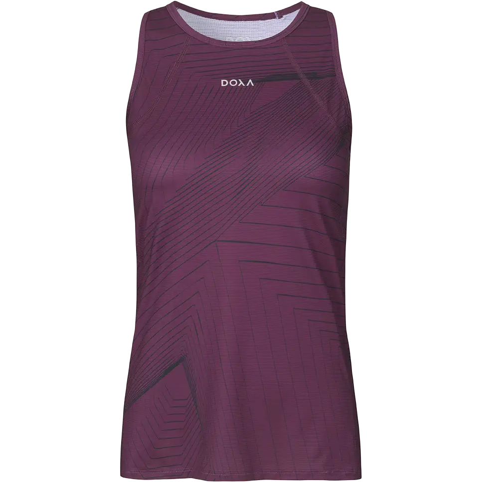 Doxa Stacy Singlet Cubes Women - Port - XS - Løbetoppe