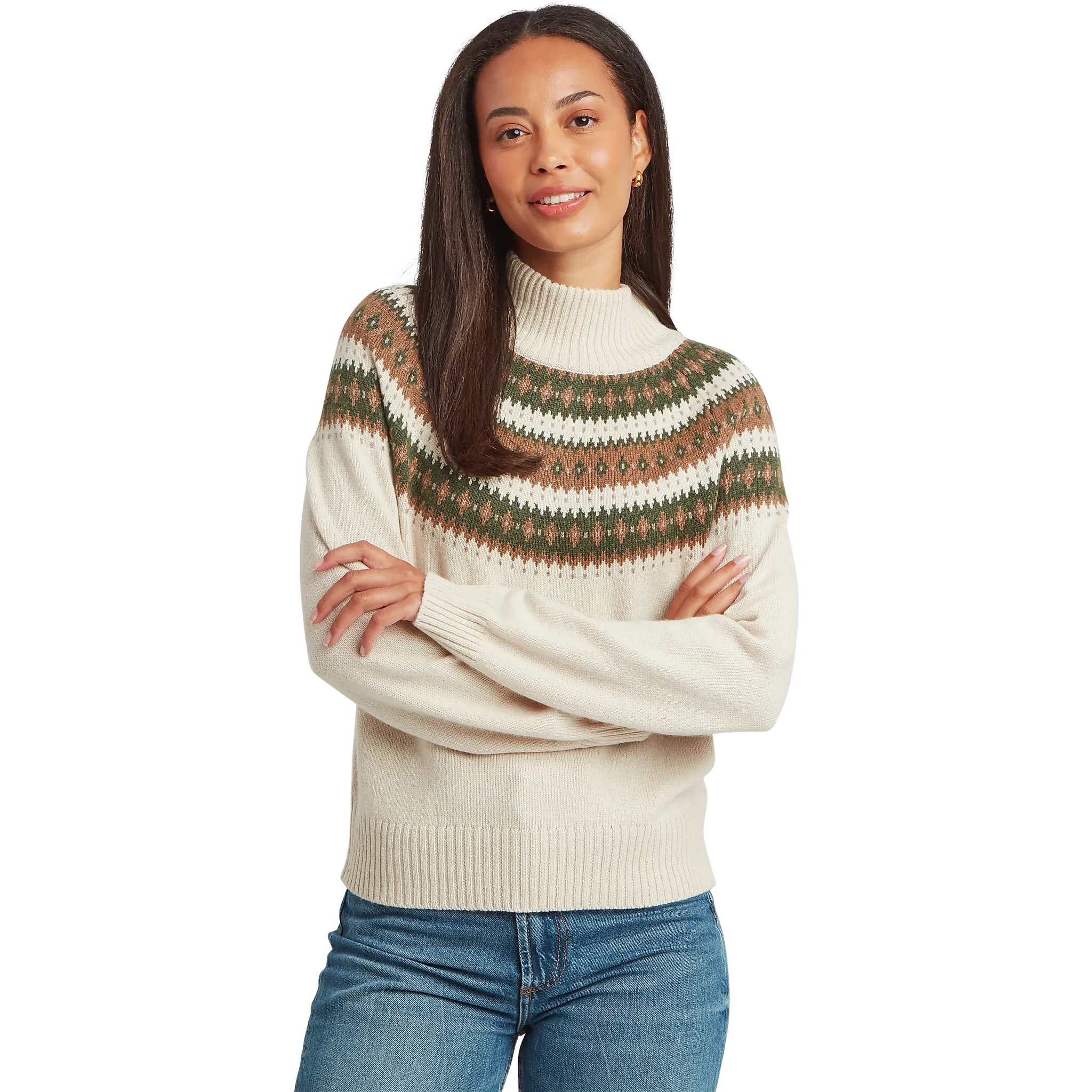 Indu Eco Mock Neck Women sweater