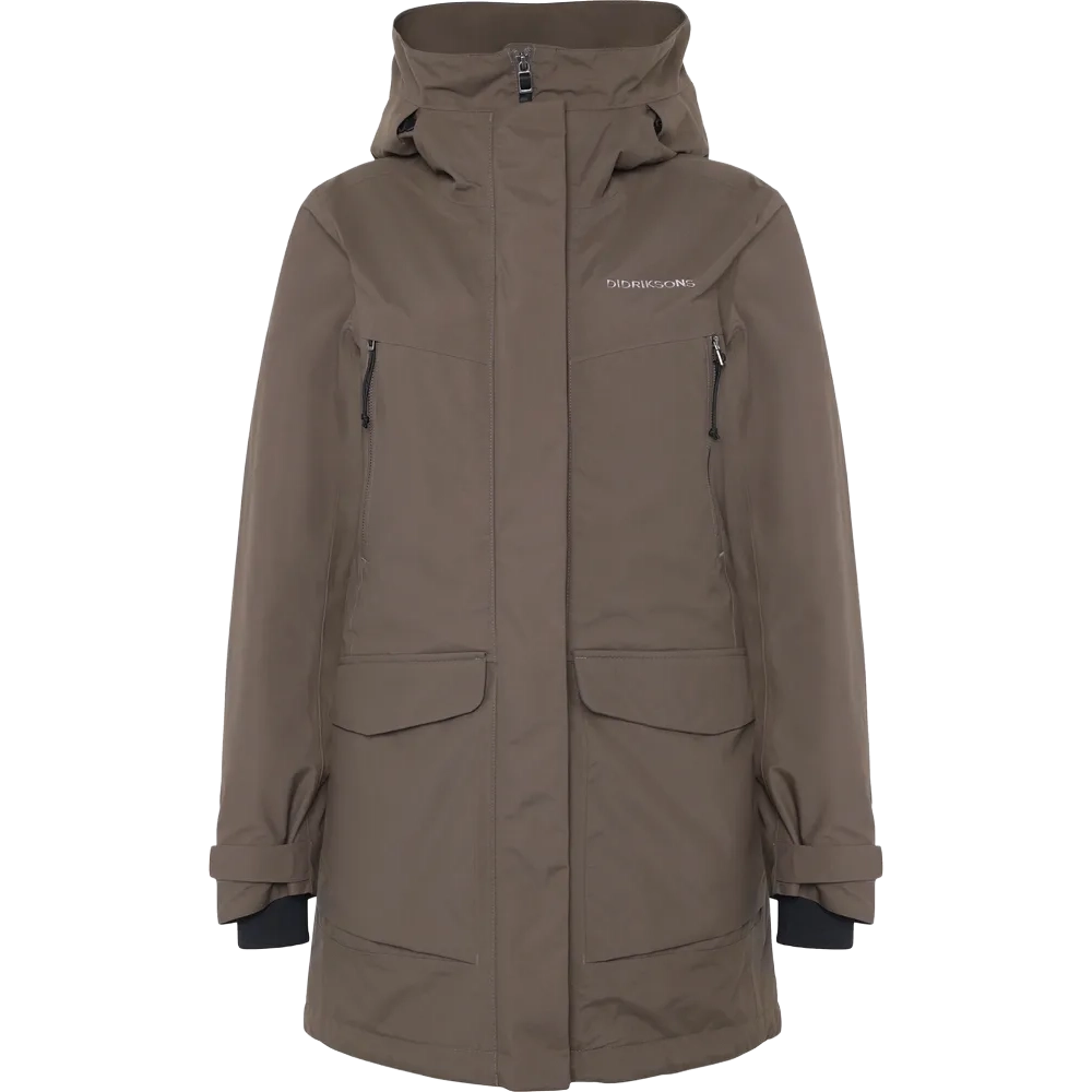 Didriksons Felia Parka Women - Mocha Brown - 44 - Vinterjakker