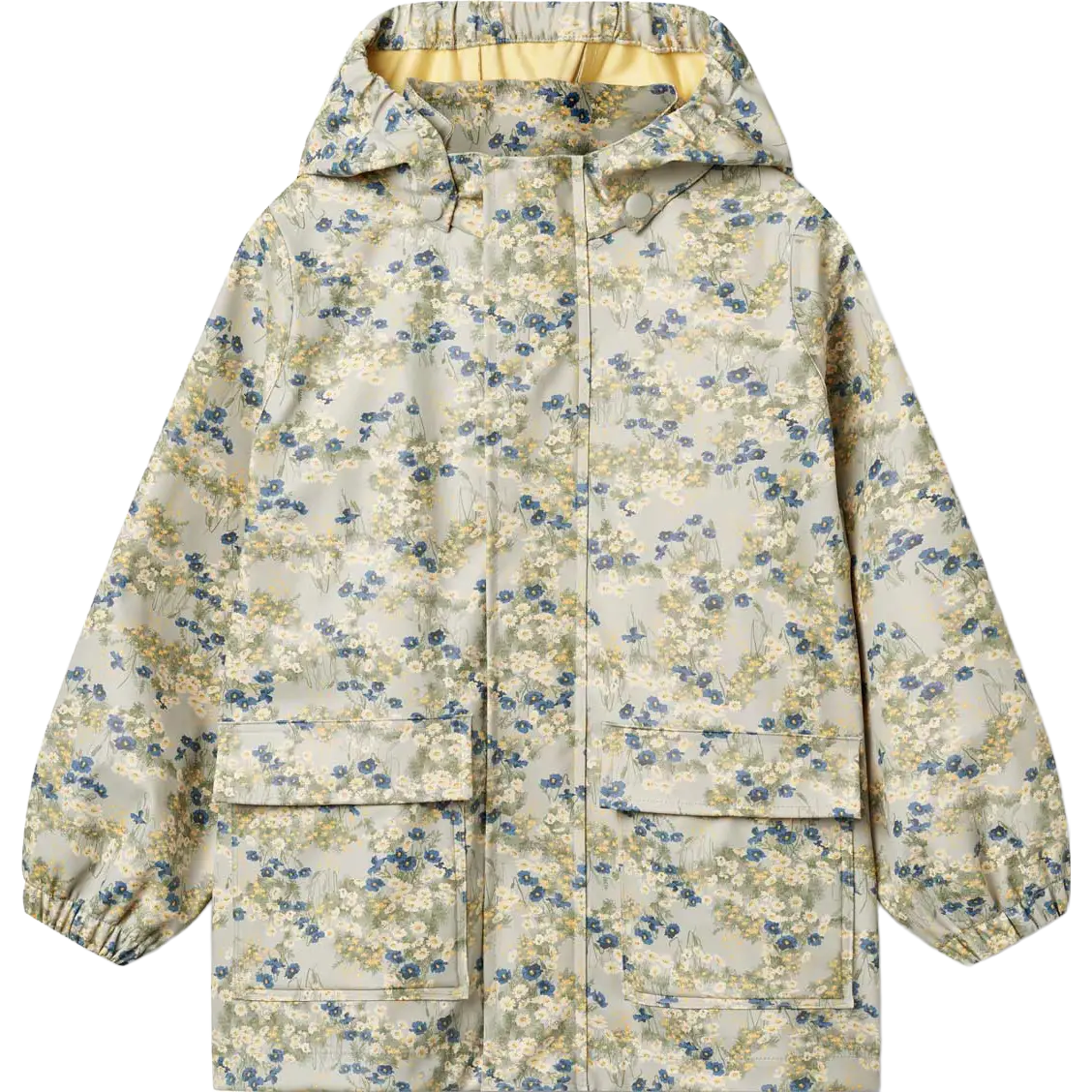 Wheat Rainwear Ollo Jacket Kids Print regnjakke - Meadow Lake - 98/3y - Regnjakker til børn