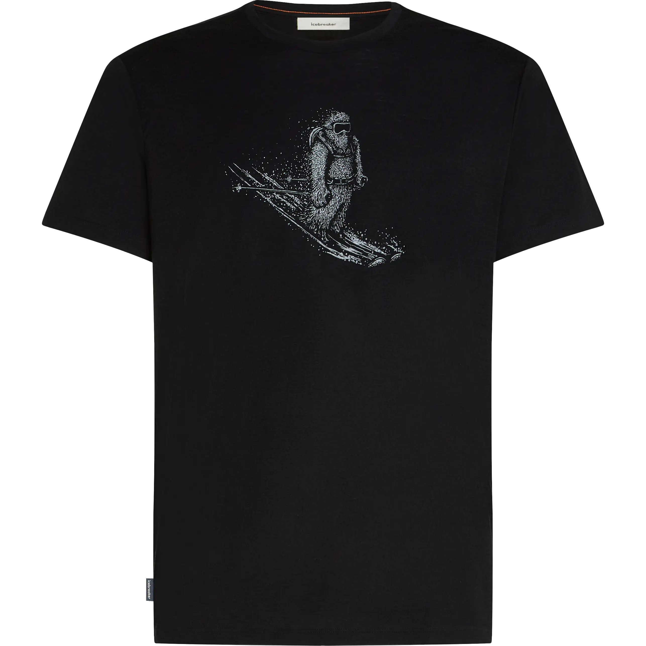 Icebreaker Tech Lite SS Skiing Yeti Tee Men - Black - S - Kortærmet T-shirts