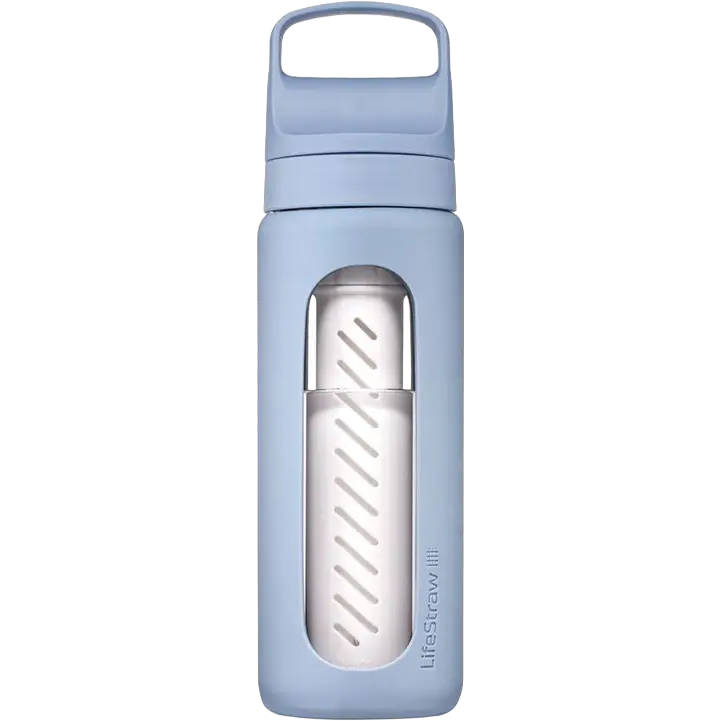 LifeStraw Go Glass Water Filter Bottle 20oz 0,6 li - Icelandic Blue - One size - Vandrensning