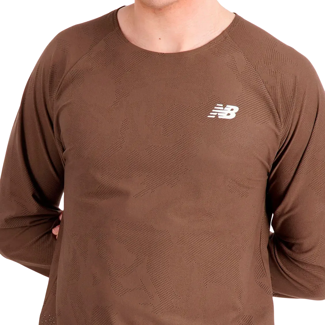 Q Speed Jacquard Long Sleeve Men Løbetrøje