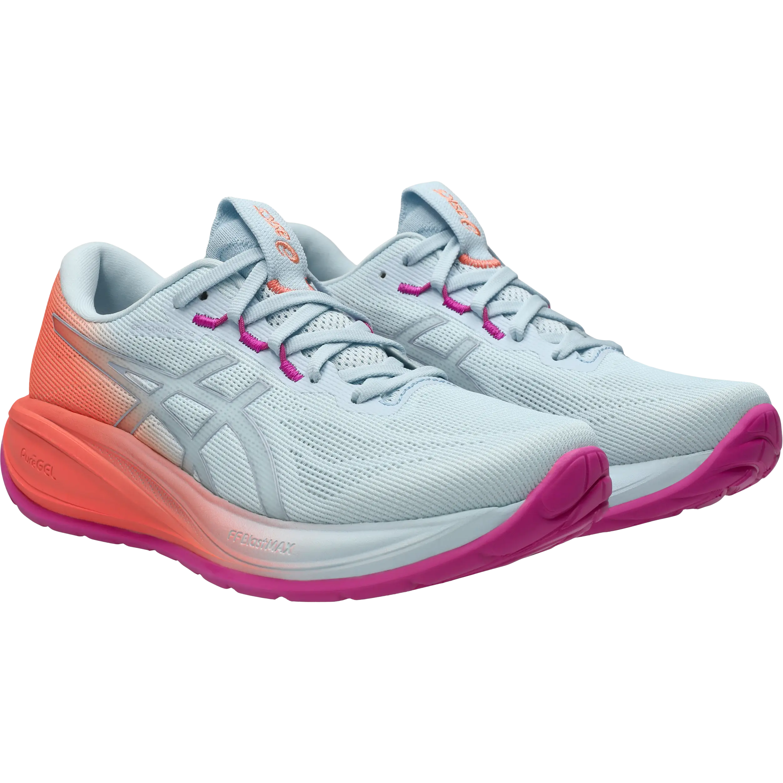 Asics Gel-Cumulus 28 Women - Sky/Sun Coral - US9,5/UK7,5/41,5 - Løbesko