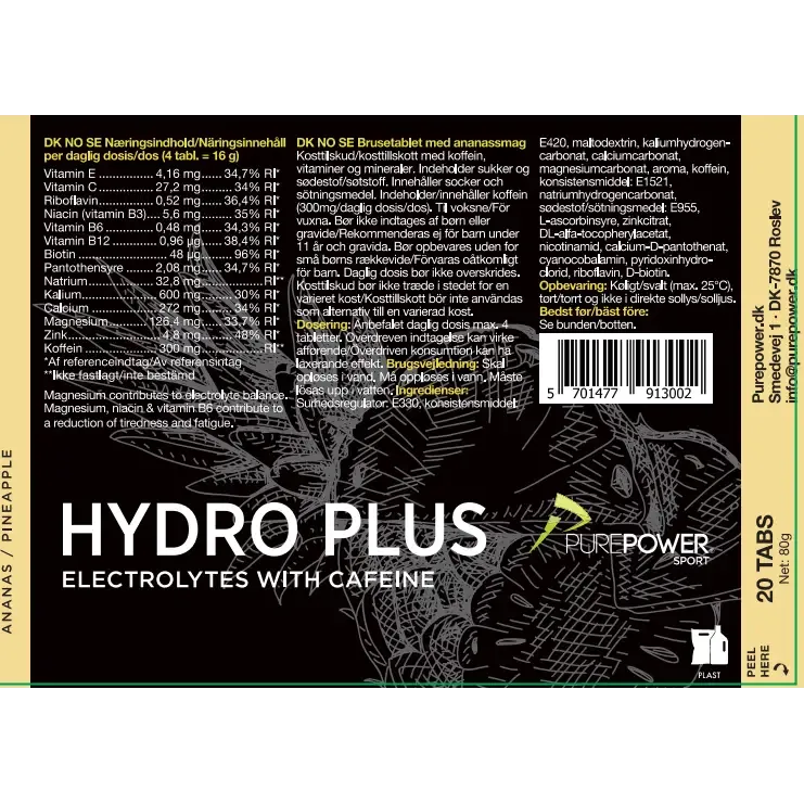 Hydro Plus Ananas brusetabletter 20 stk.