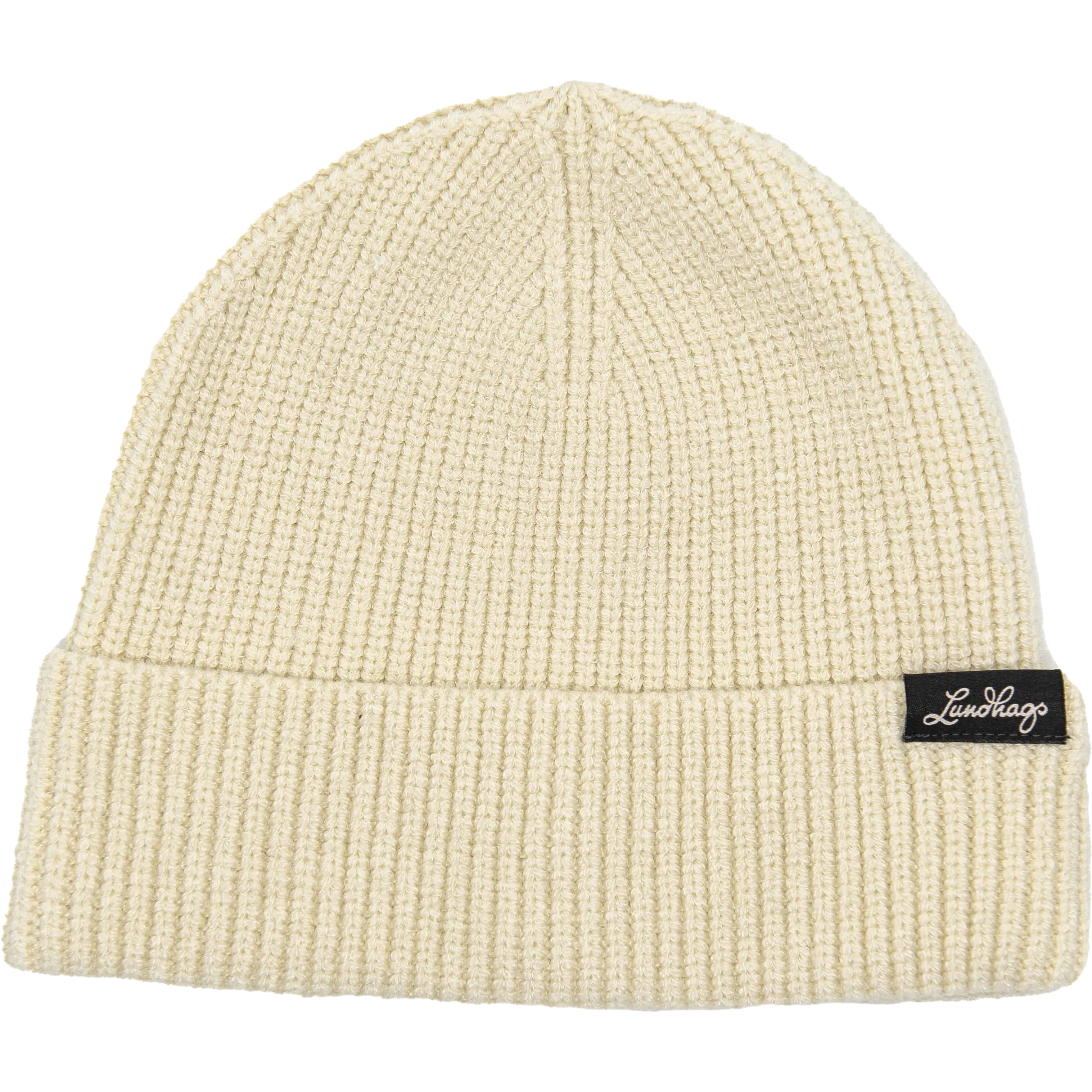 Lundhags Core Ribbed Beanie - Chalk White - One size - Huer