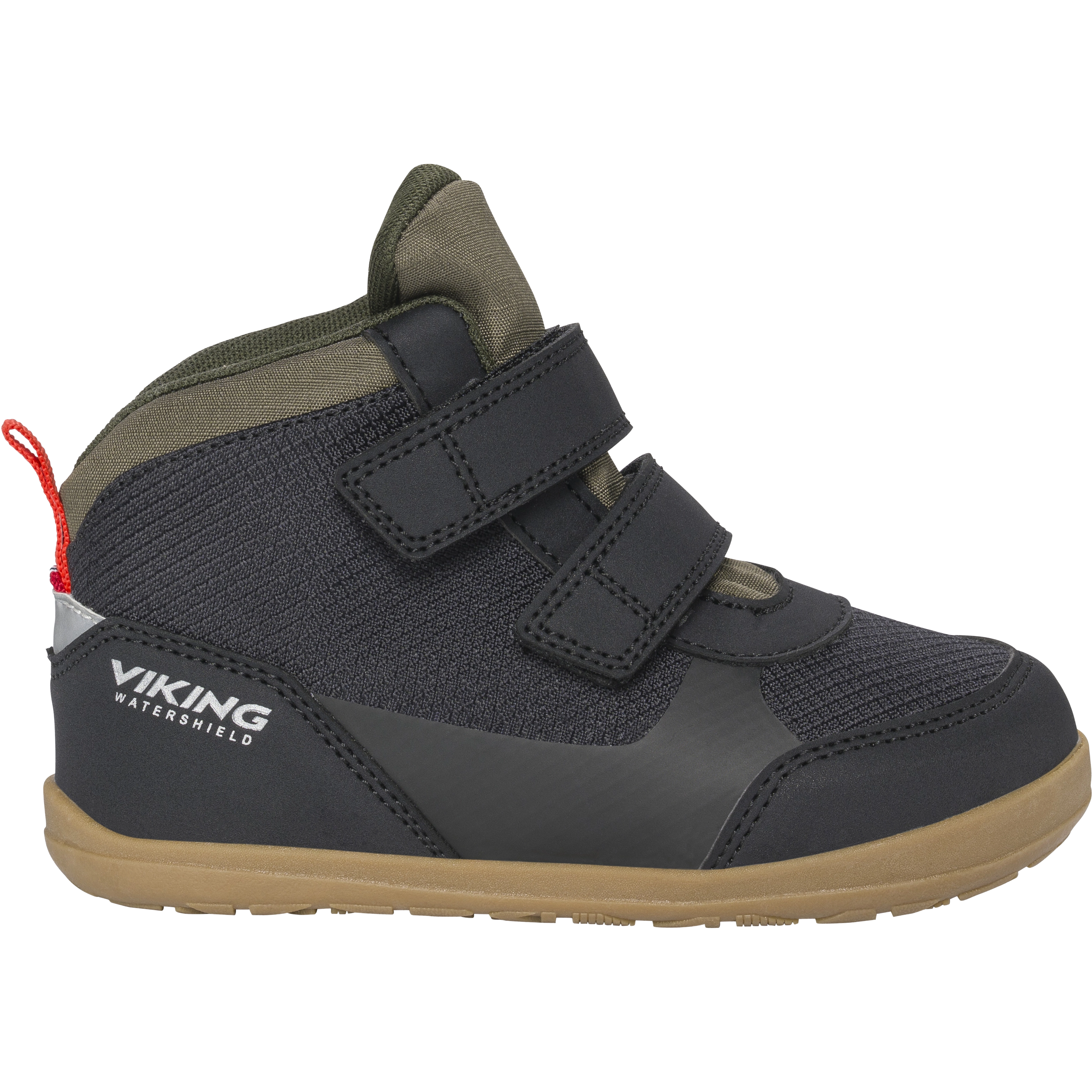 Viking Aspen Barefoot Mid WP 2V - Black - 25 - Vandtætte støvler til børn