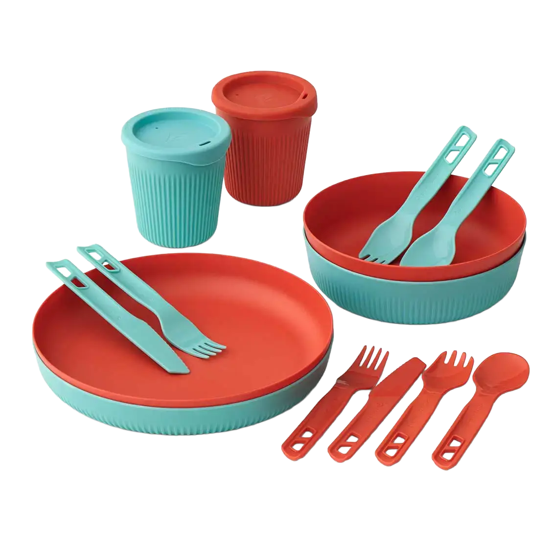 Sea to Summit Passage Dinnerware Set-2 personer/14 dele spisesæt - Aqua Sea/Aqua Sea - One size - Spisegrej