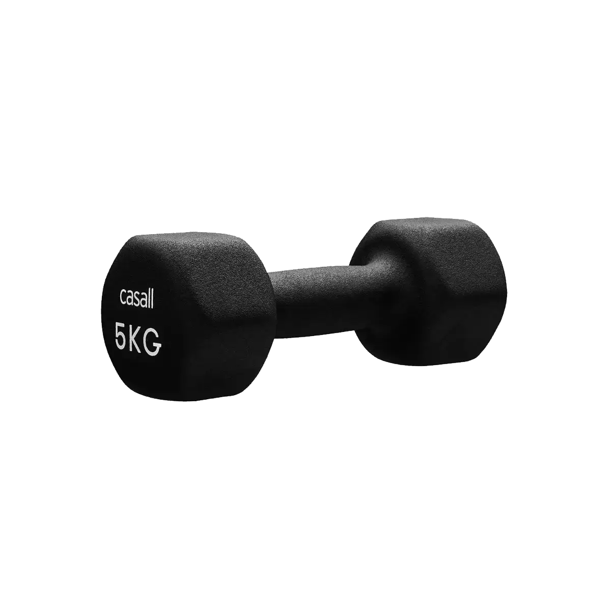Casall Classic Dumbbell 5Kg håndvægt - Black/White - One size - Træningsudstyr