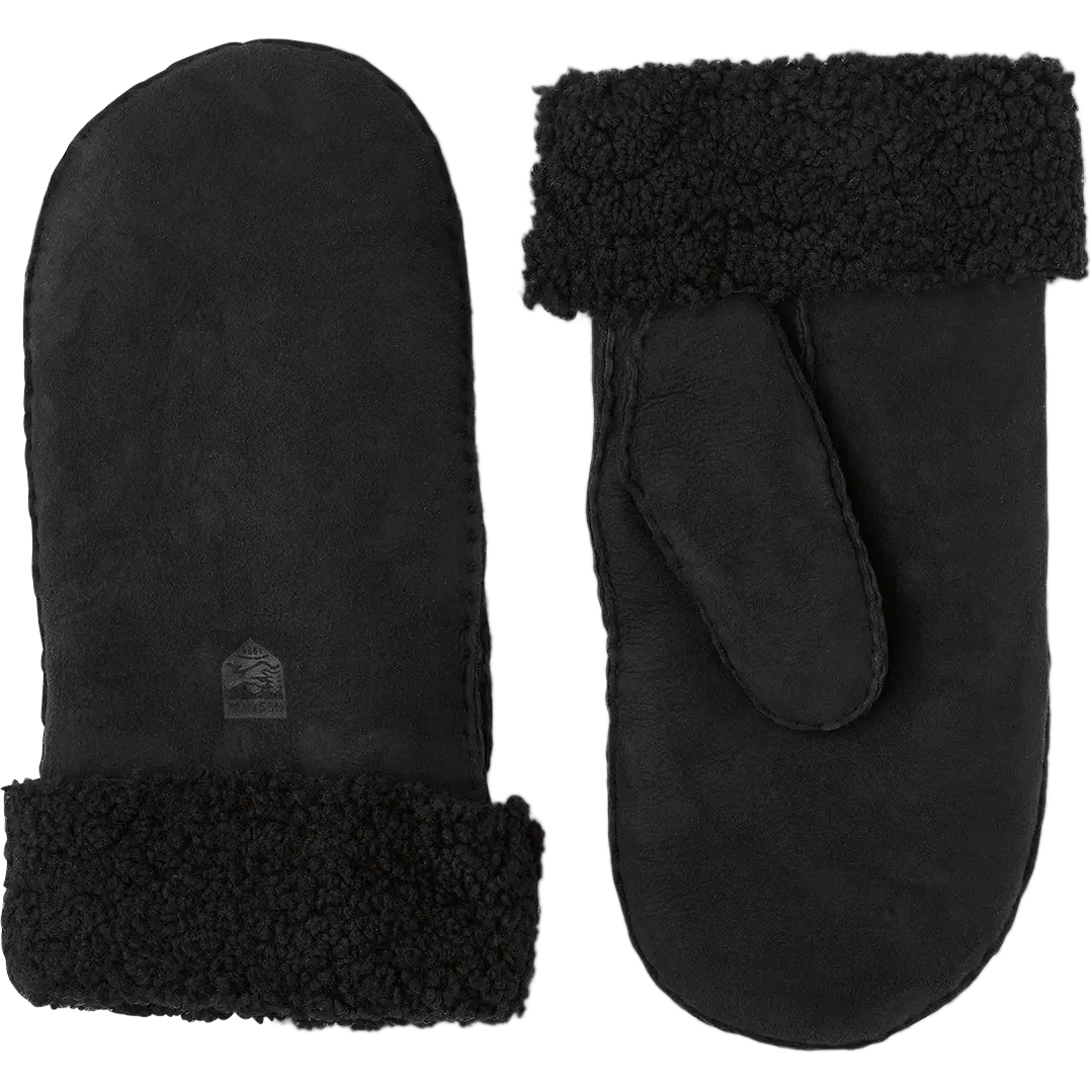 Hestra Sheepskin Mitt luffer - Black - 9 - Handsker