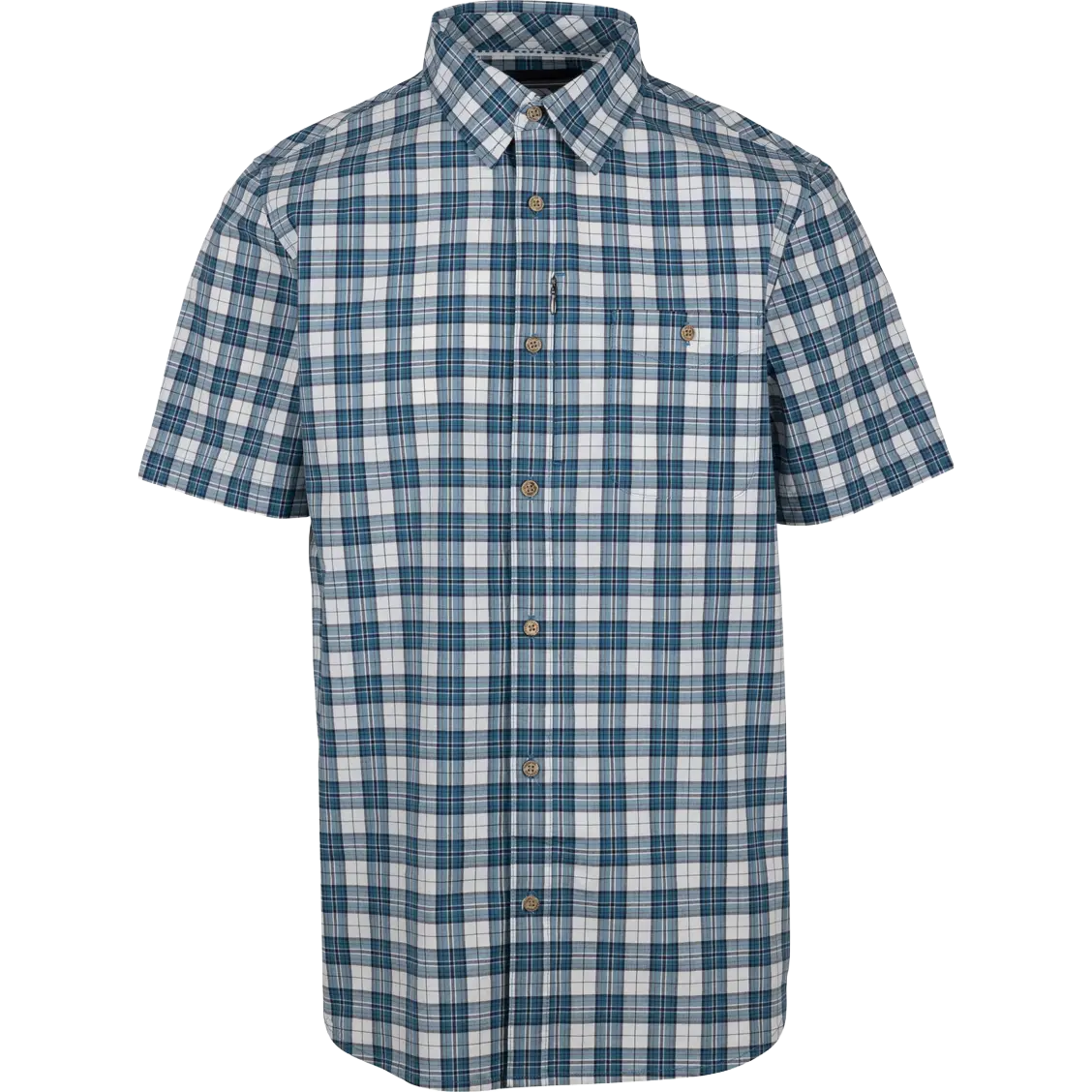 Trespass Calcutt Shirt SS Men herreskjorte - Blue Check - L - Kortærmet skjorter