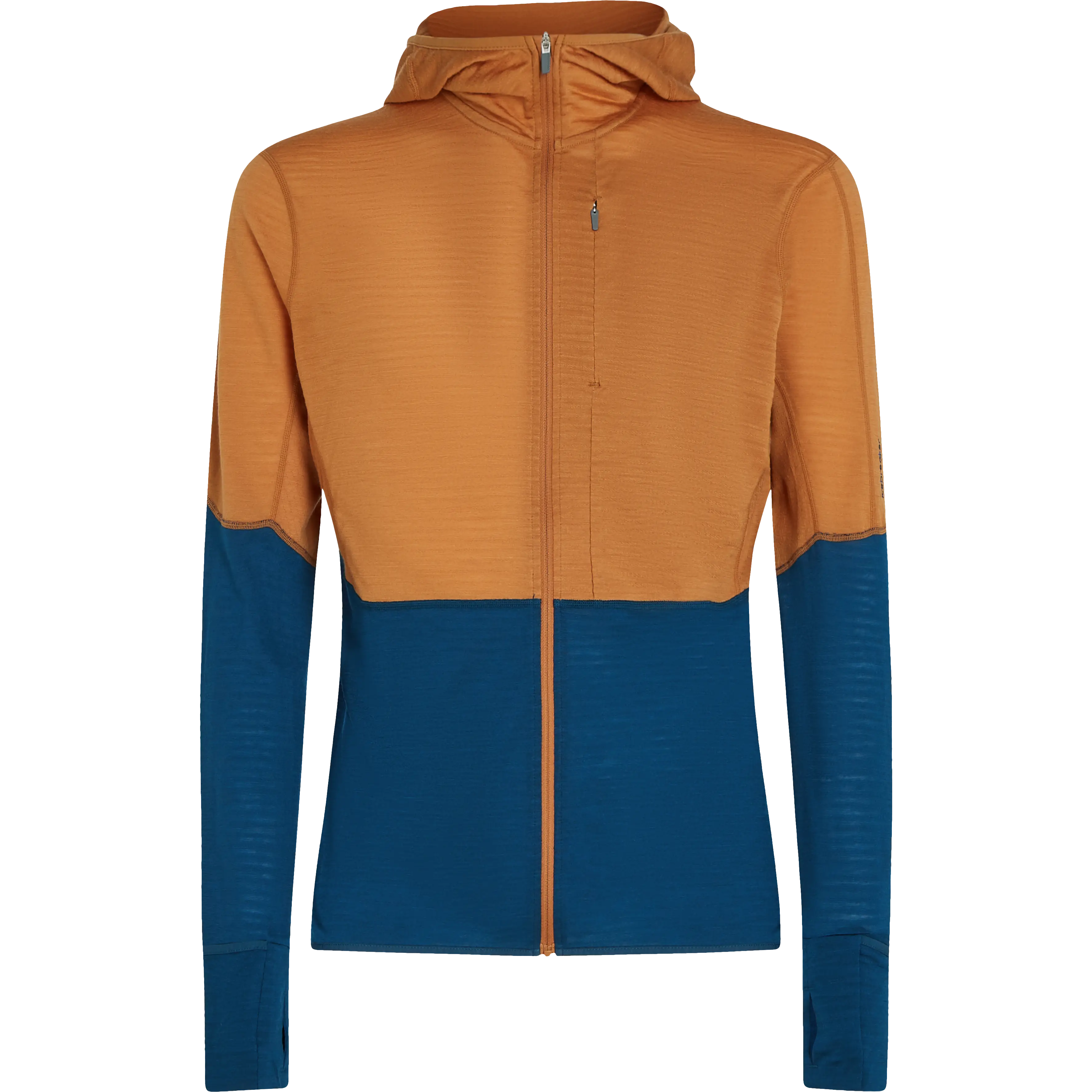 Icebreaker Realfleece Descender LS Zip Hood Men Fleece - Trail/Atlantis/Cb - M - Fleecetrøjer