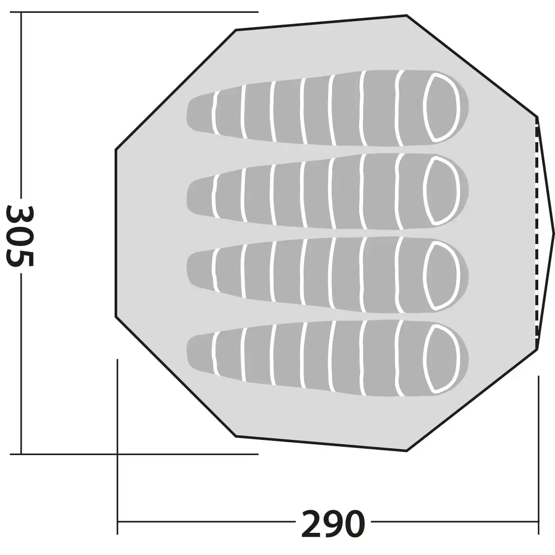 Klondike S telt, 4 prs.