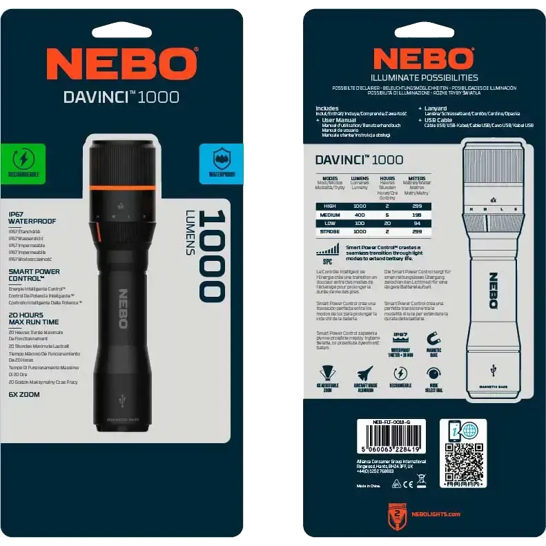 Davinci 1000 lygte