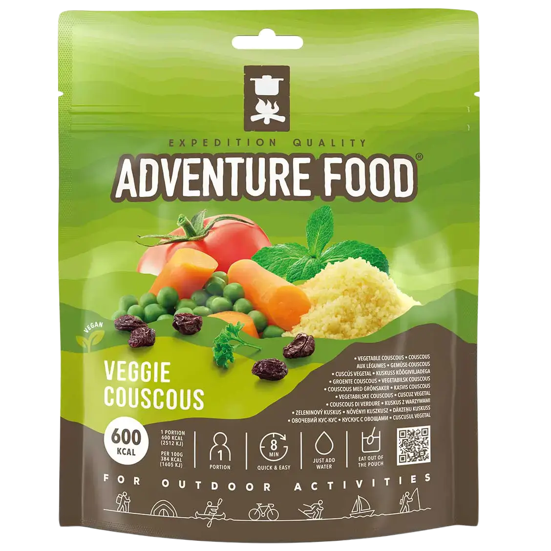 Adventure Food Veggie Couscous vegetarisk måltid - Grøn - One size - Mad og drikke