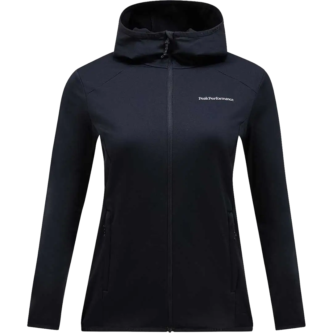 Peak Performance Light Zip Hood Women - Black - M - Hættetrøje