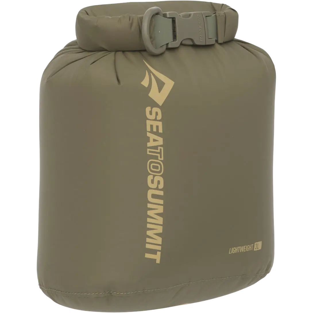 Sea to Summit Lightweight Dry Bag 3L vandtæt pakpose - Burnt Olive - One size - Vandtæt opbevaring