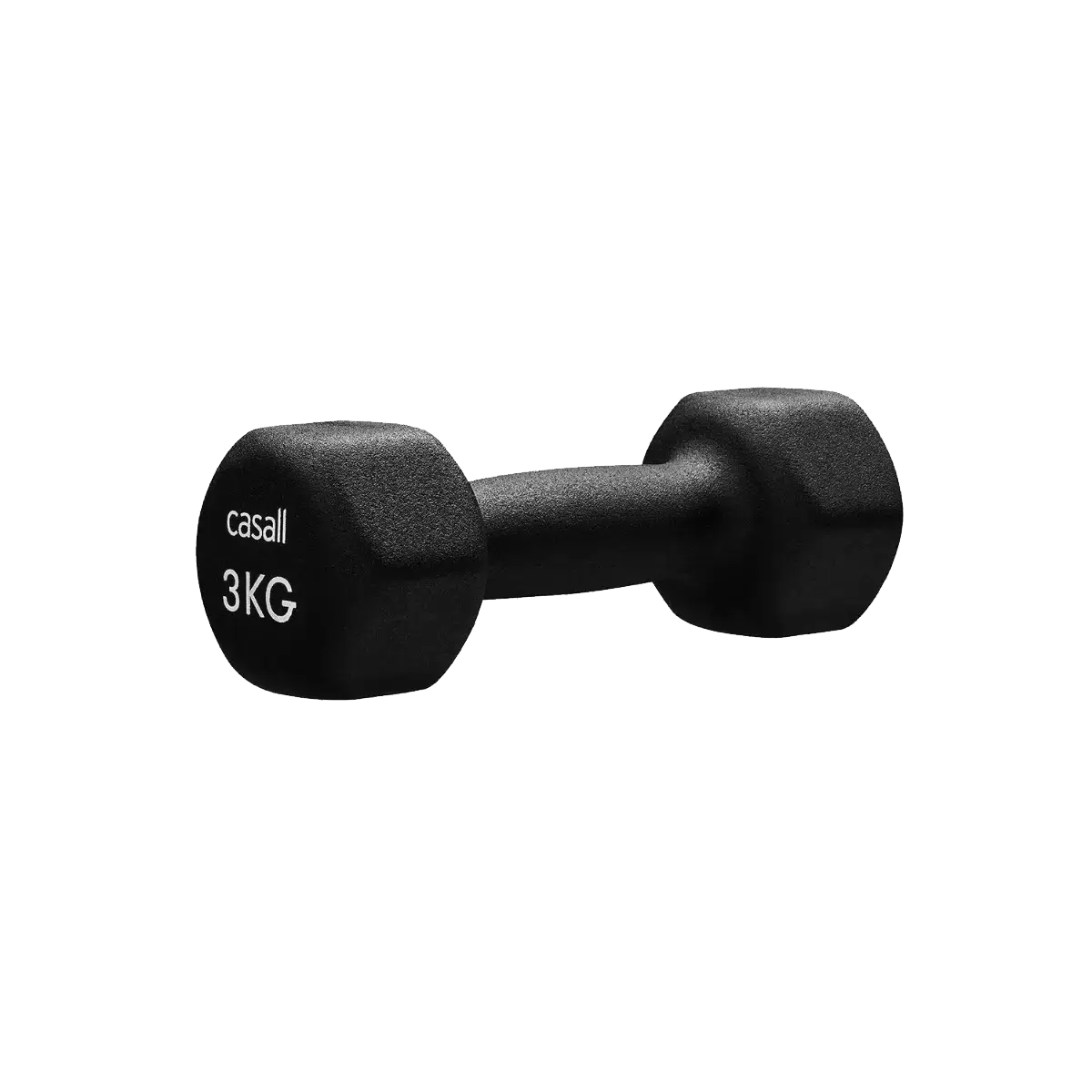 Casall Classic Dumbbell 3Kg håndvægt - Black/White - One size - Træningsudstyr