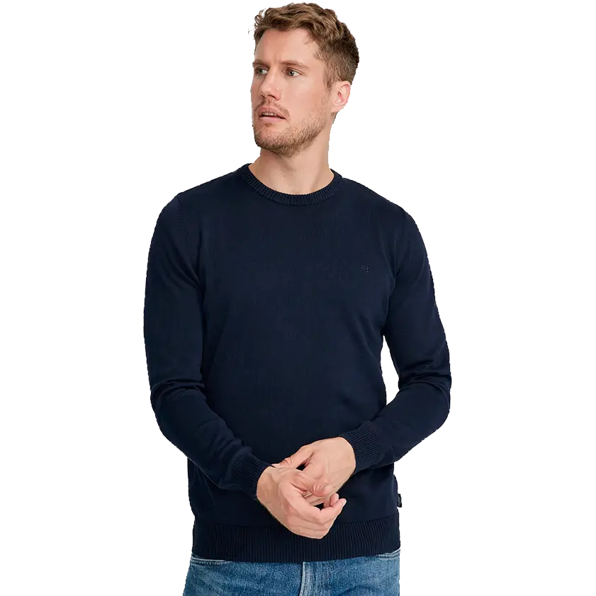 Holebrook Holger Crew Men herresweater - Navy - S - Striktrøjer