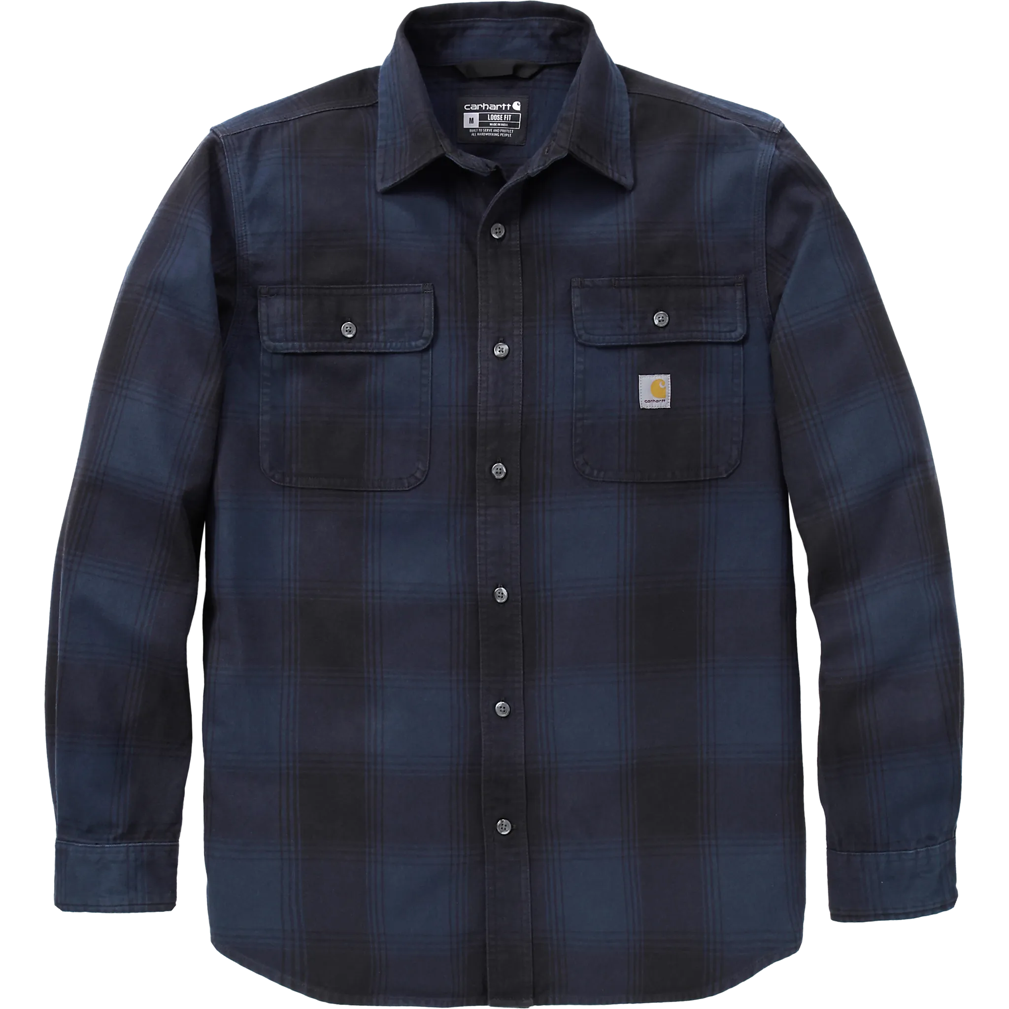 Long-Sleeve Plaid Shirt Heavyweight Men
