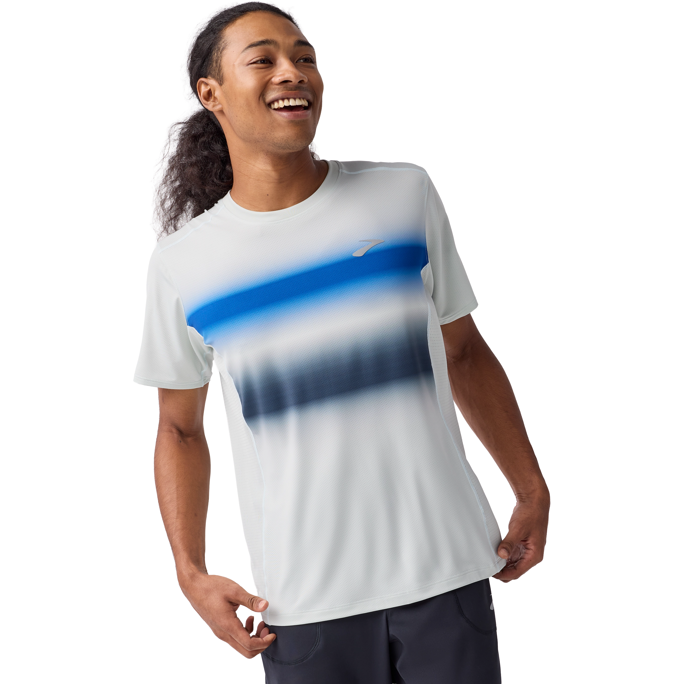 Brooks Atmosphere Short Sleeve 3.0 Men - Smoke - S - Løbe t-shirt