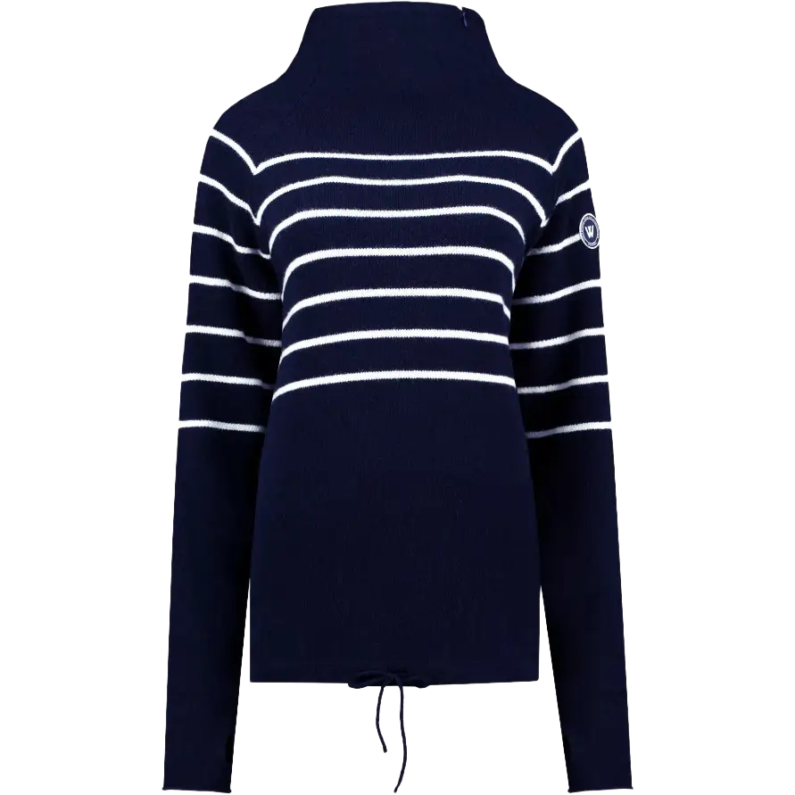 Holebrook Martina WP Women uldsweater - Navy/Off White - XL - Striktrøjer