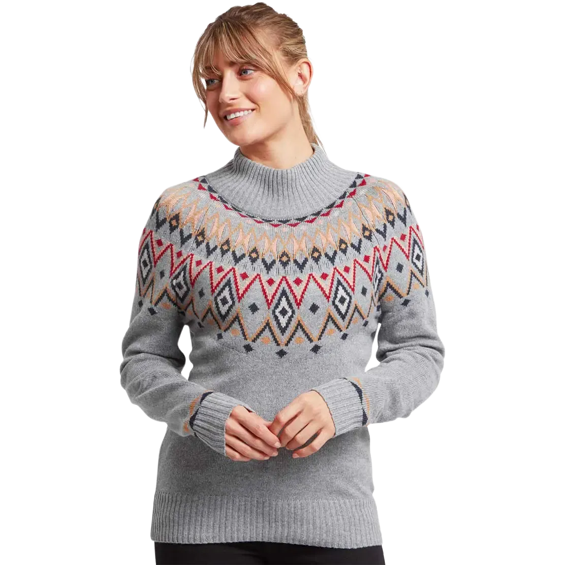 Indu Eco Mock Neck Women sweater
