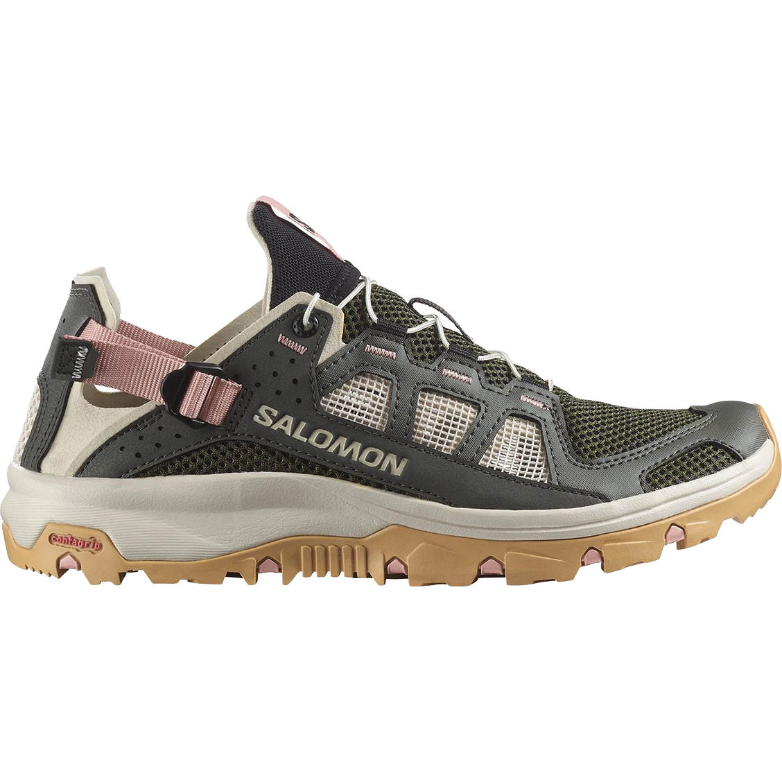 Salomon Techamphibian 5 Women - Peat/Rainy Day/Hyma Pink - UK5,5/EU 38 2/3 - Sko