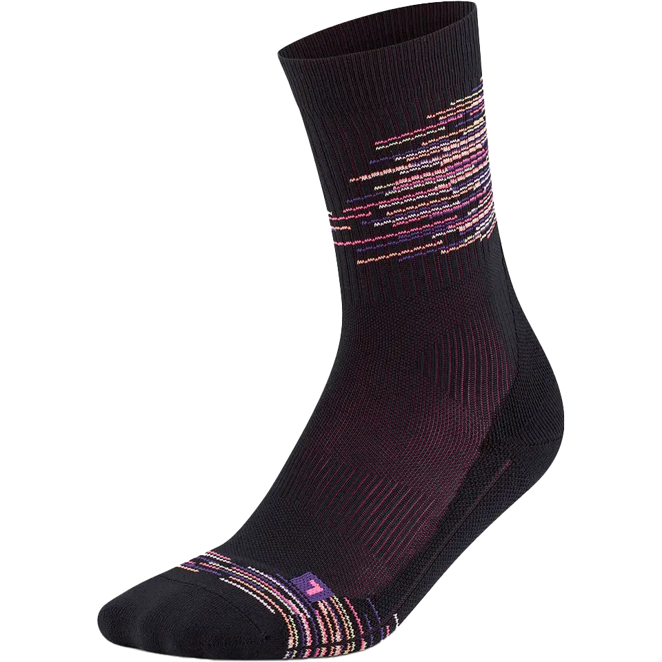 CEP Paris Vibes 80's Socks Mid Cut Men - Black/Purple Mix - III - Sportssokker