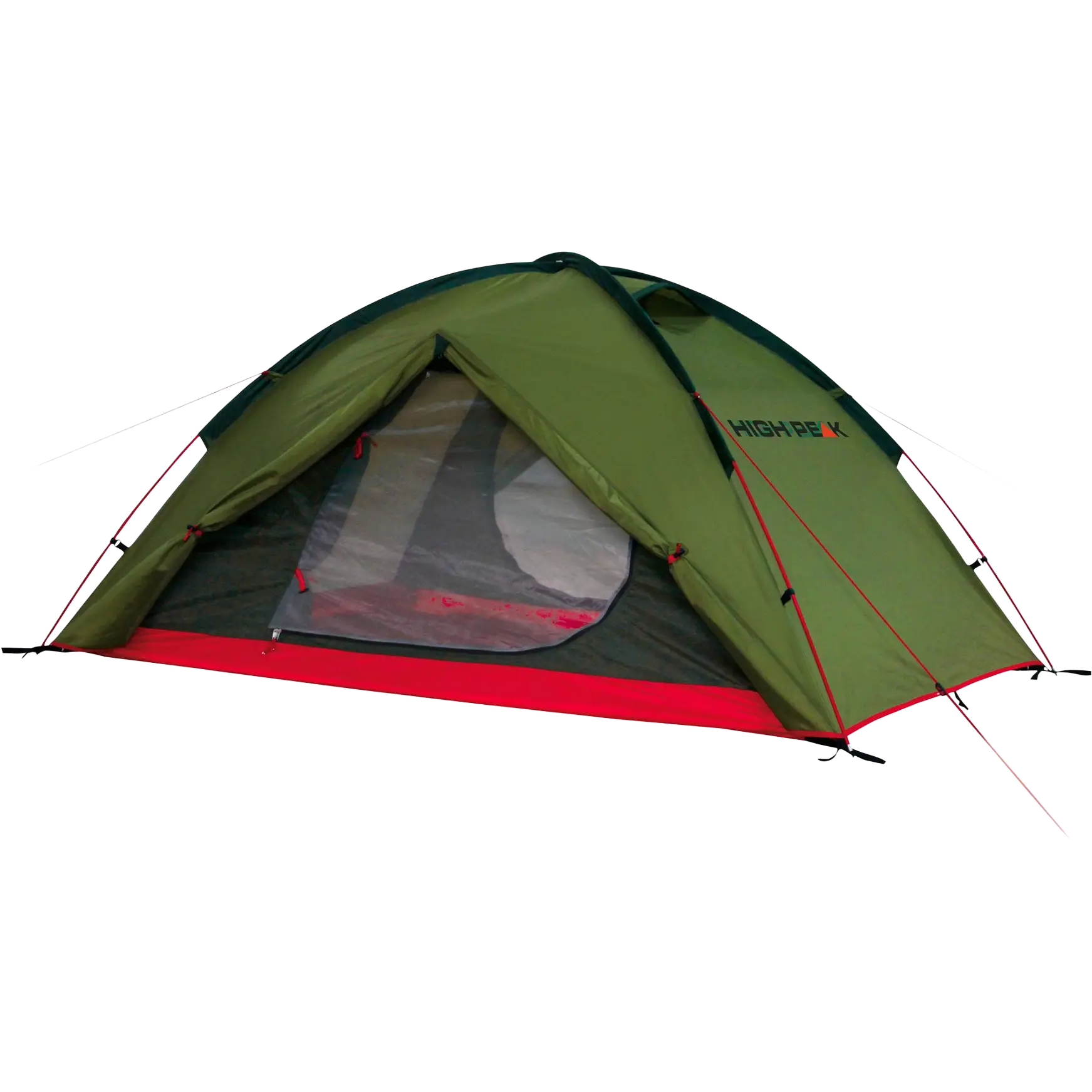 High Peak Woodpecker 3 telt 3 prs. - Pesto/red - One size - 4 personers telte