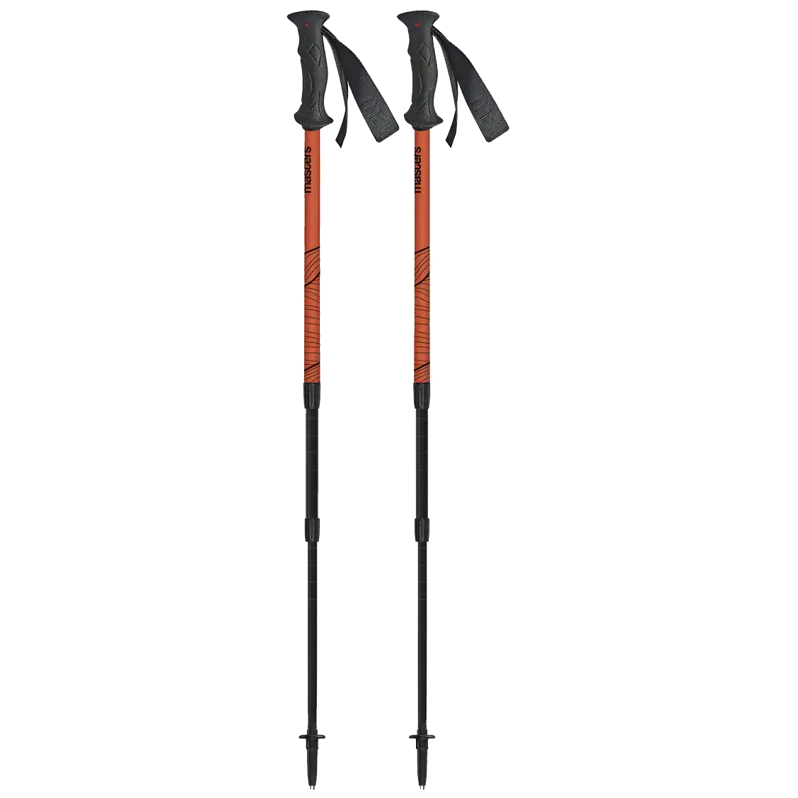 Masters Scout Antishock CSS vandrestave - Sunset Orange/Brick Red - One size