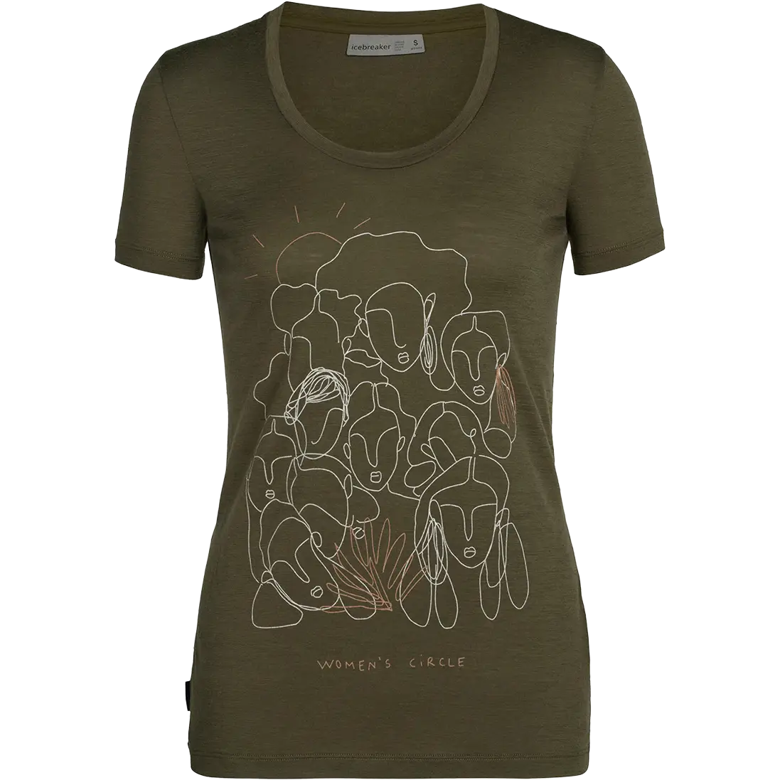 Icebreaker Tech Lite II SS Scoop Tee Women's Circle T-shirt - Loden - XS - Kortærmet T-shirts