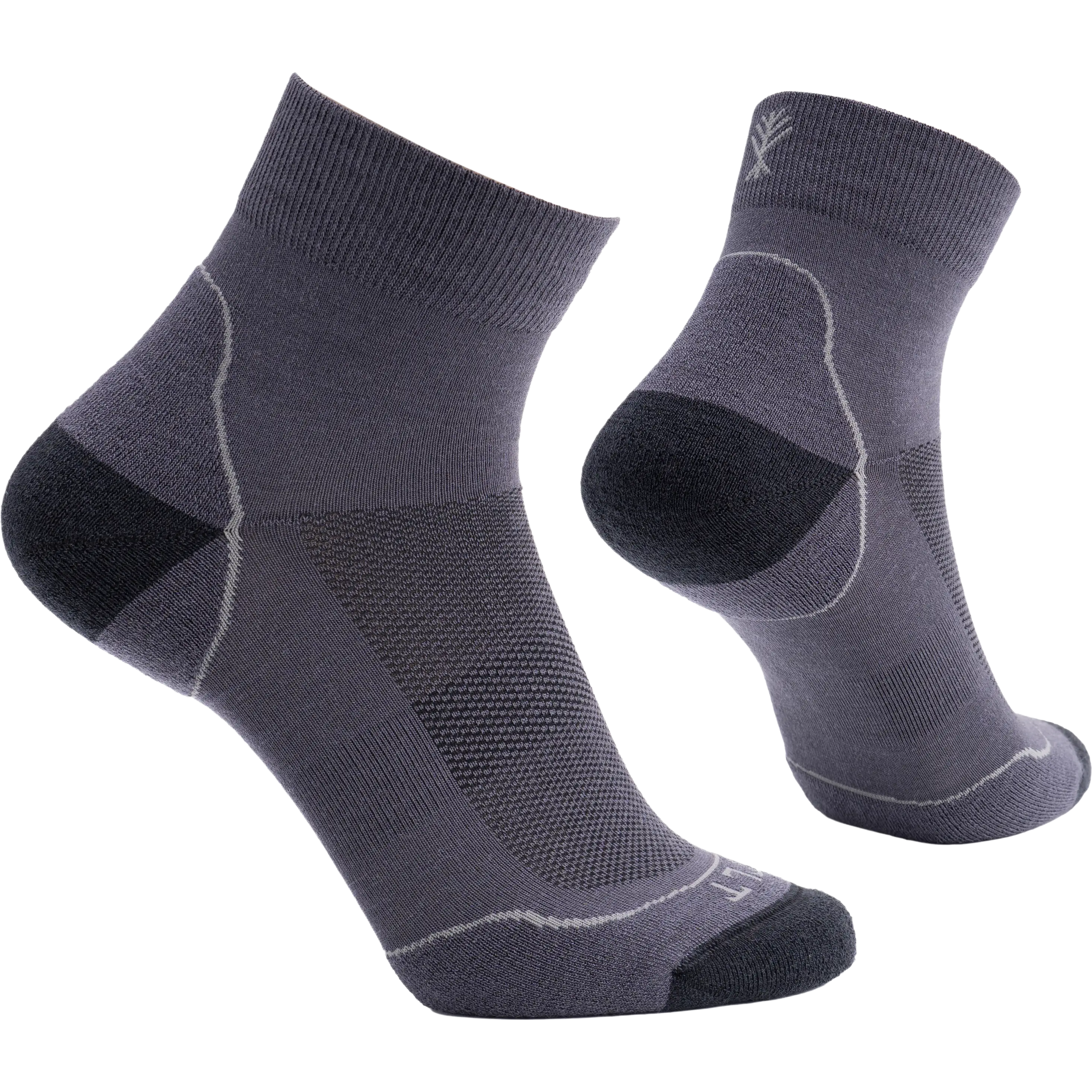 TLT Cool Wool Low Crew - Charcoal - 39-42 - Uldsokker til børn