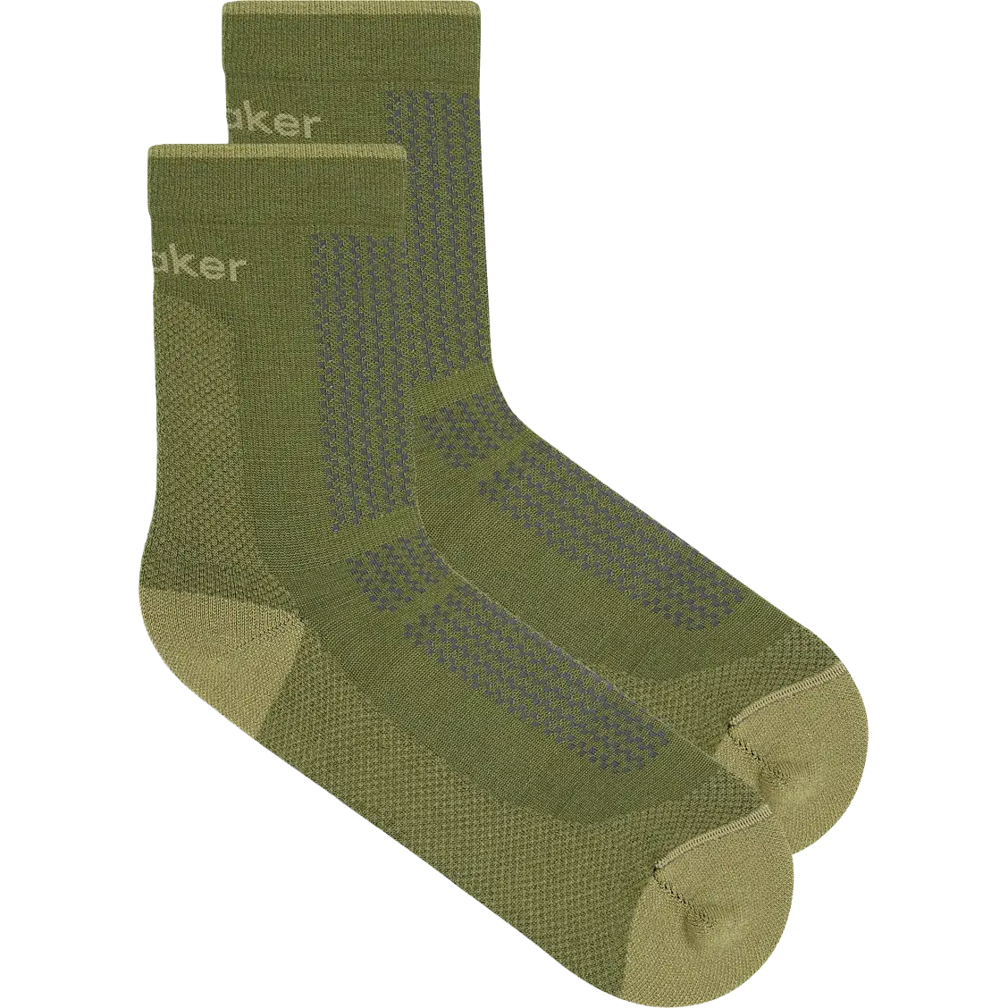Icebreaker Hike+ Ultralight Quarter Women sokker - Sphagnum/Olive - S/35-37 - Uldsokker